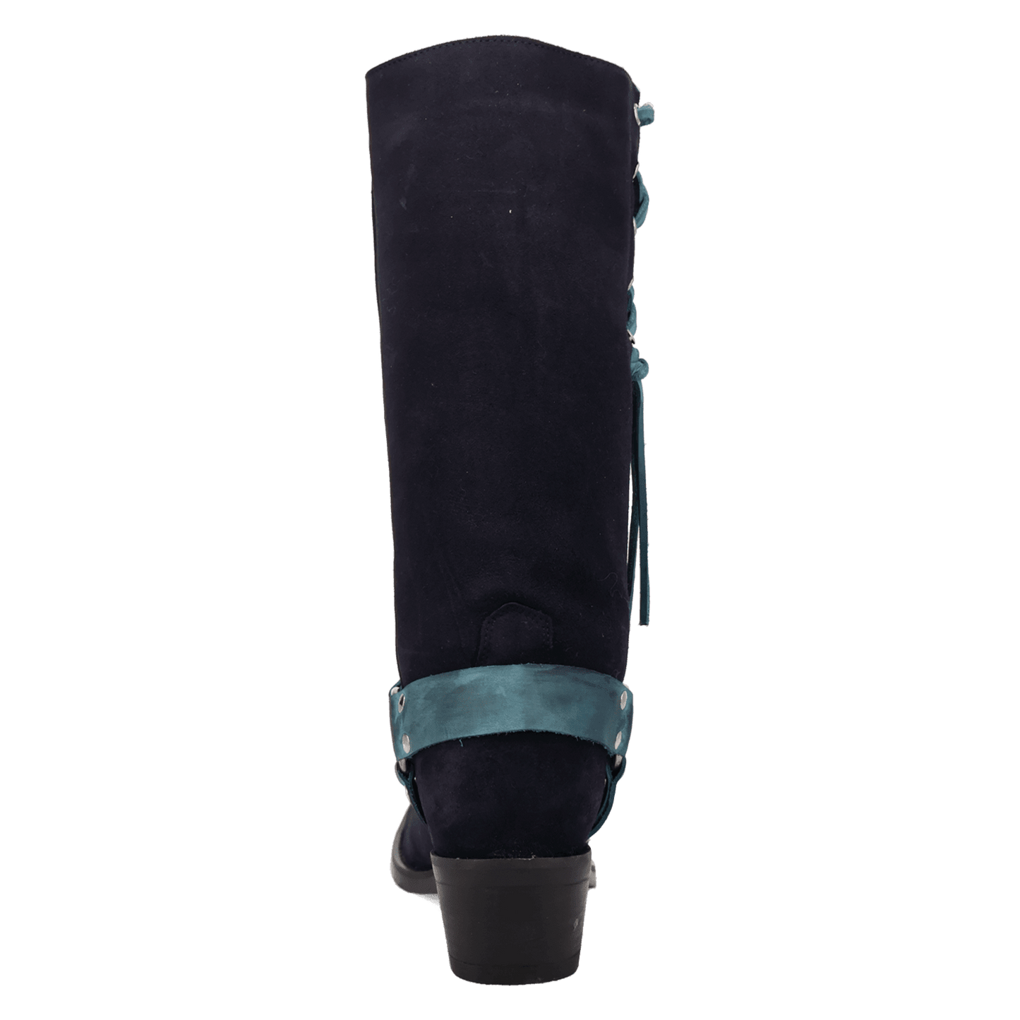PRODUCT SHOT BRONCO SUEDE LEATHER BOOT AT 180 DEGREE BACK ANGLE