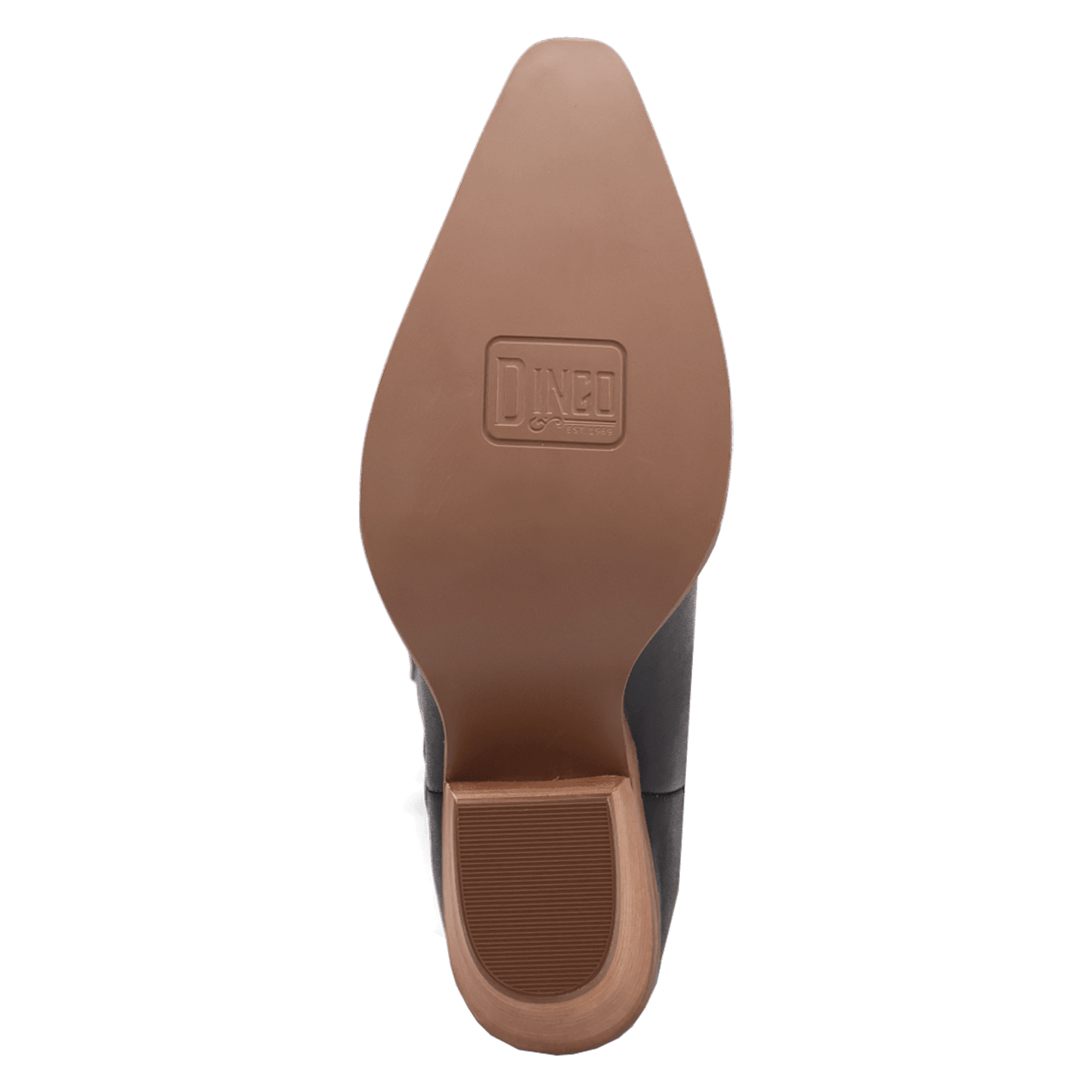 PRODUCT SHOT KING OF CLUBS LEATHER BOOT AT OUTSOLE ANGLE