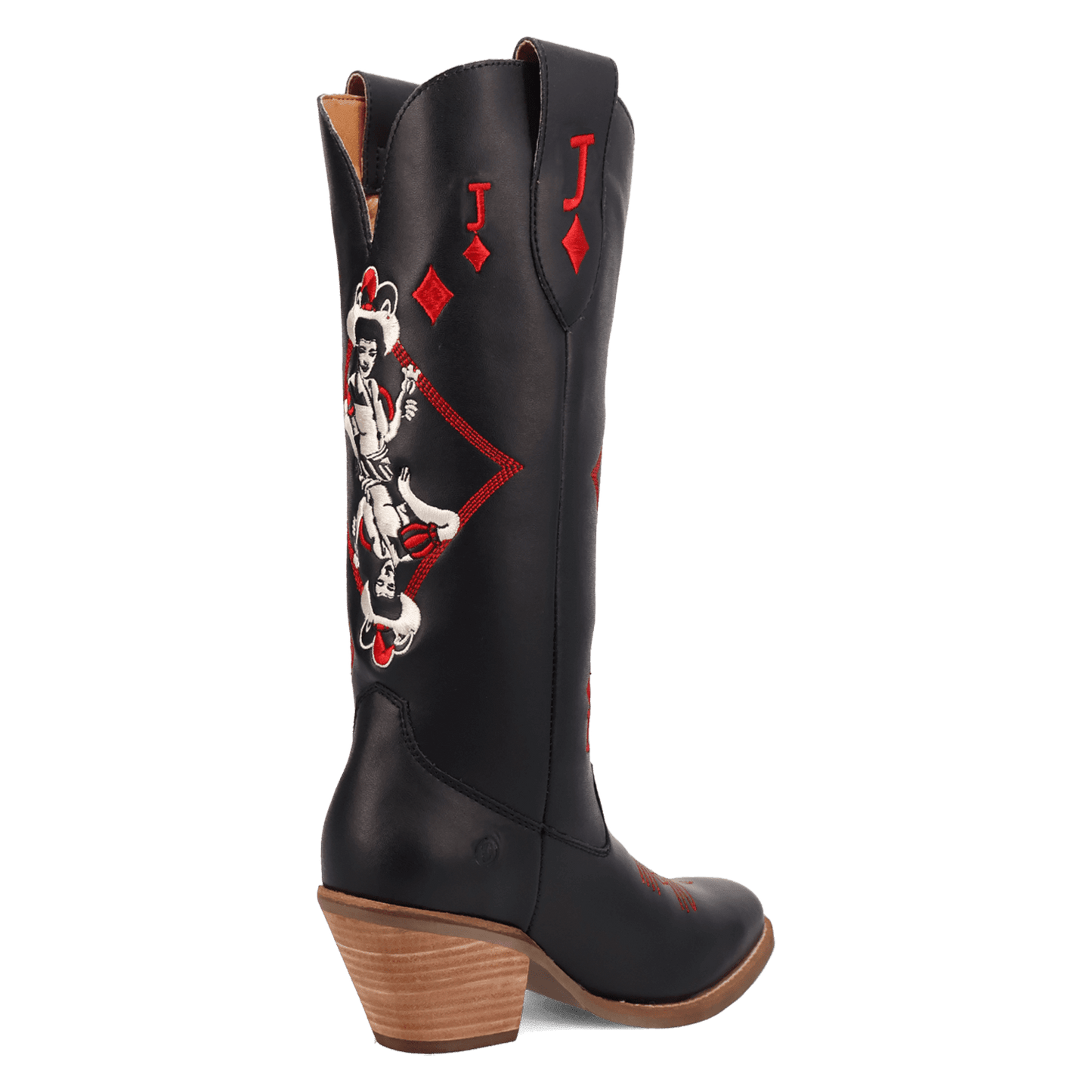 PRODUCT SHOT JACK OF DIAMONDS LEATHER BOOT AT 315 DEGREE ANGLE