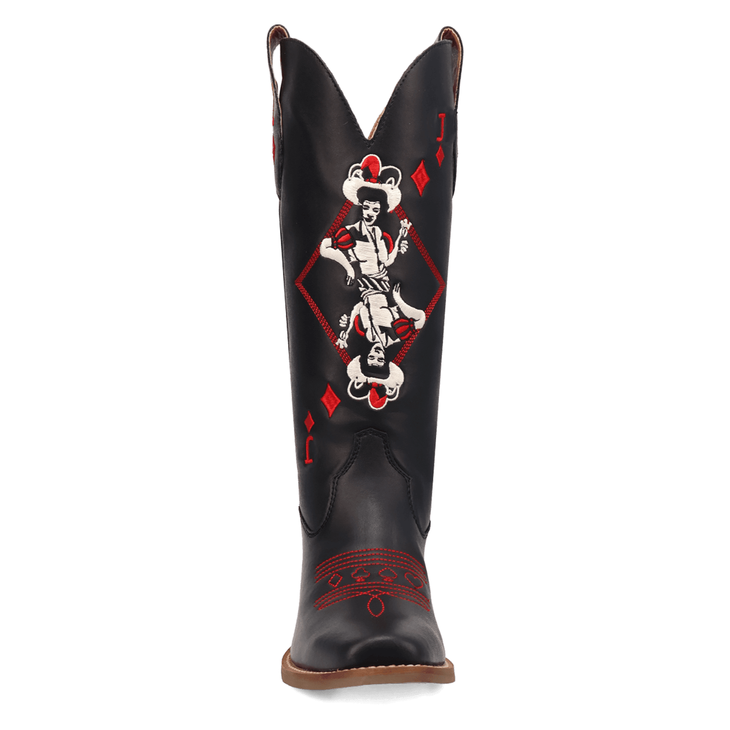 PRODUCT SHOT JACK OF DIAMONDS LEATHER BOOT AT FRONT ANGLE