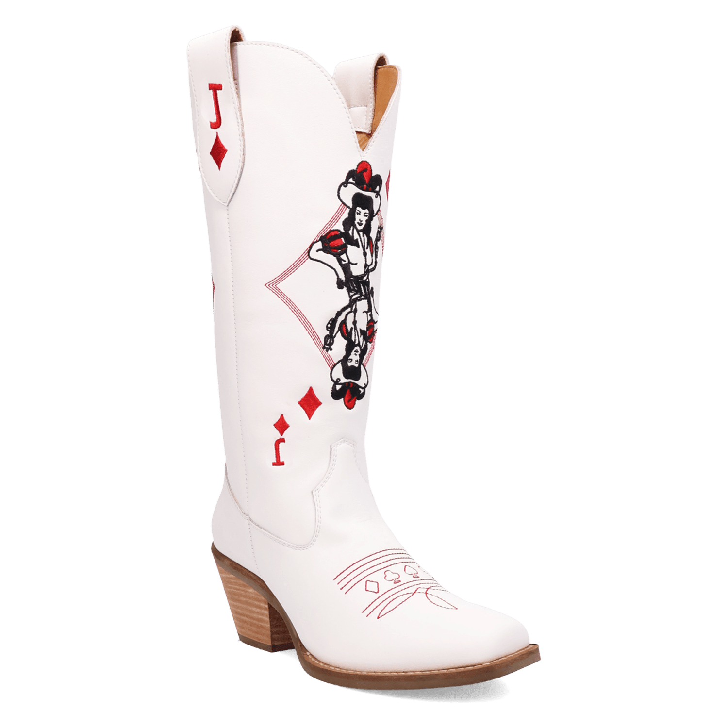 PRODUCT SHOT JACK OF DIAMONDS LEATHER BOOT AT 45 DEGREE ANGLE
