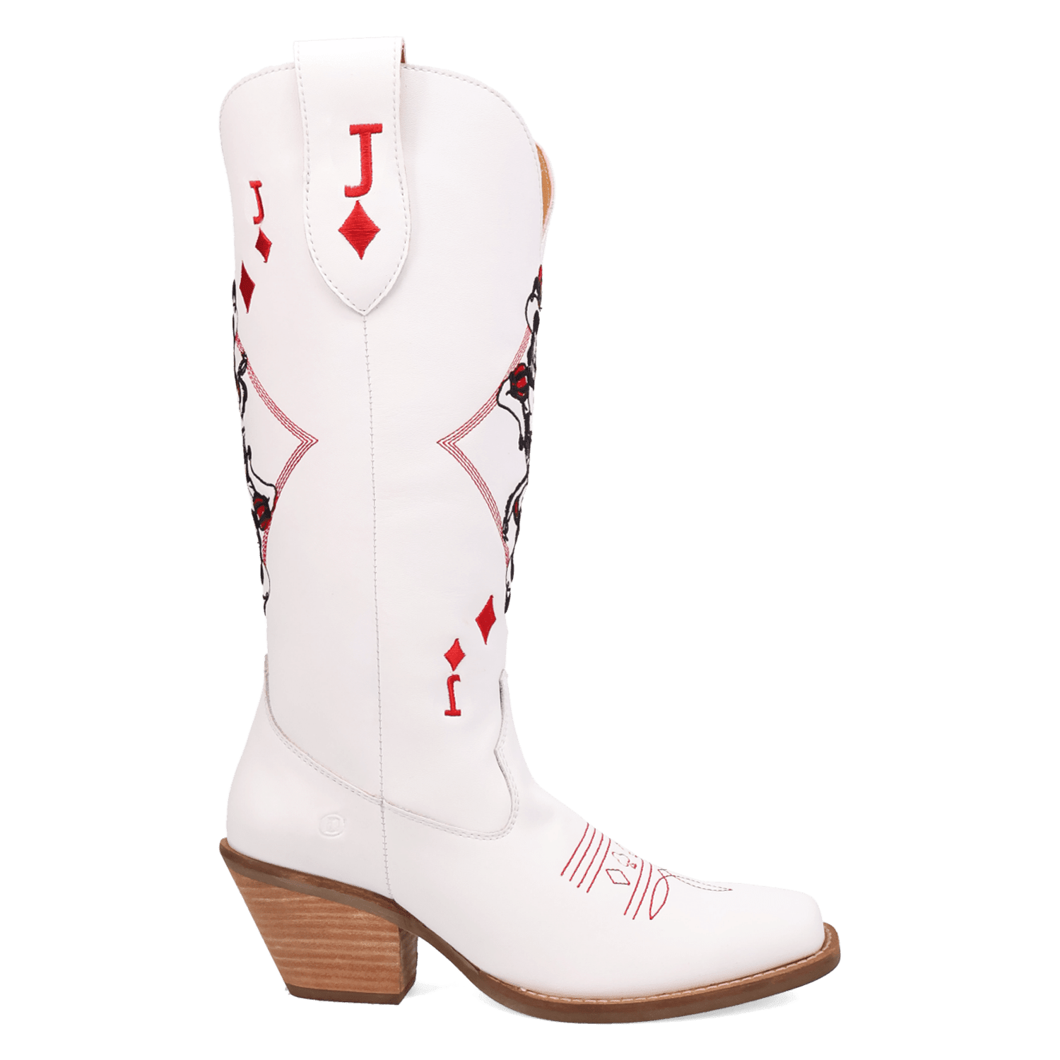 PRODUCT SHOT JACK OF DIAMONDS LEATHER BOOT AT 90 DEGREE INSIDE ANGLE