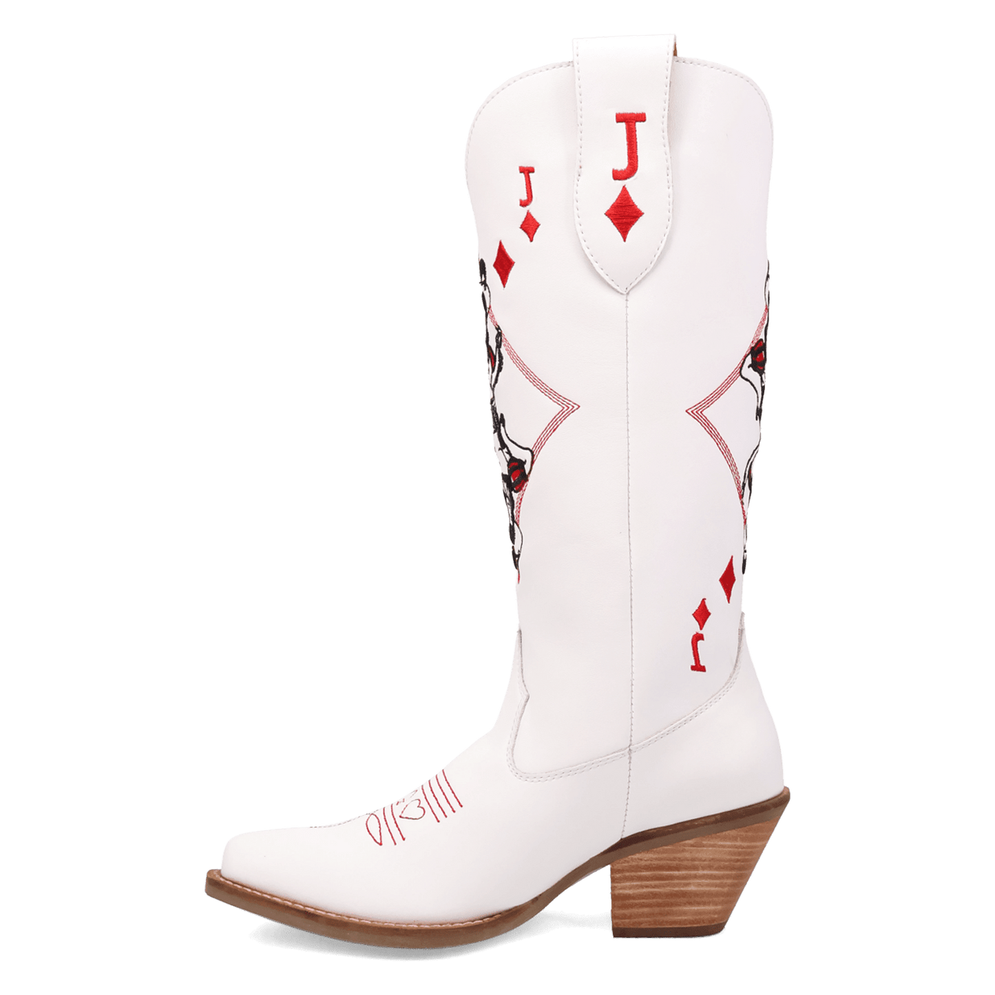 PRODUCT SHOT JACK OF DIAMONDS LEATHER BOOT AT 135 DEGREE OUTSIDE ANGLE