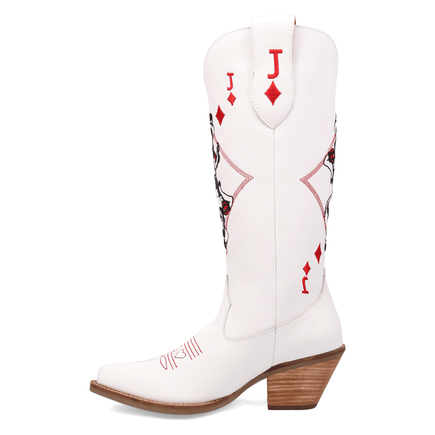 PRODUCT SHOT JACK OF DIAMONDS LEATHER BOOT AT 135 DEGREE OUTSIDE ANGLE