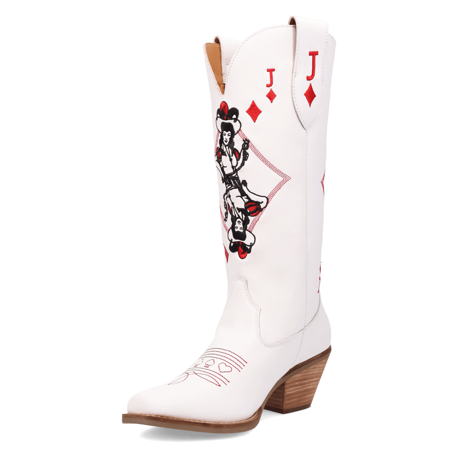 PRODUCT SHOT JACK OF DIAMONDS LEATHER BOOT AT 225 DEGREE ANGLE