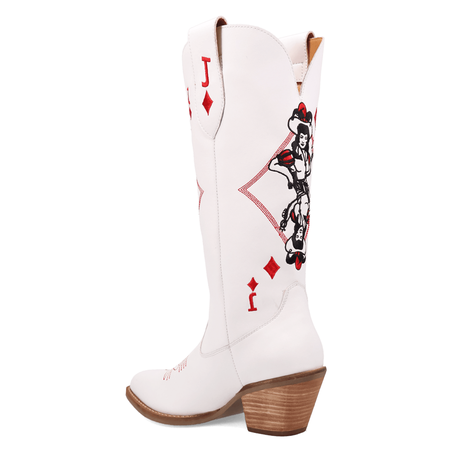 PRODUCT SHOT JACK OF DIAMONDS LEATHER BOOT AT 270 DEGREE ANGLE