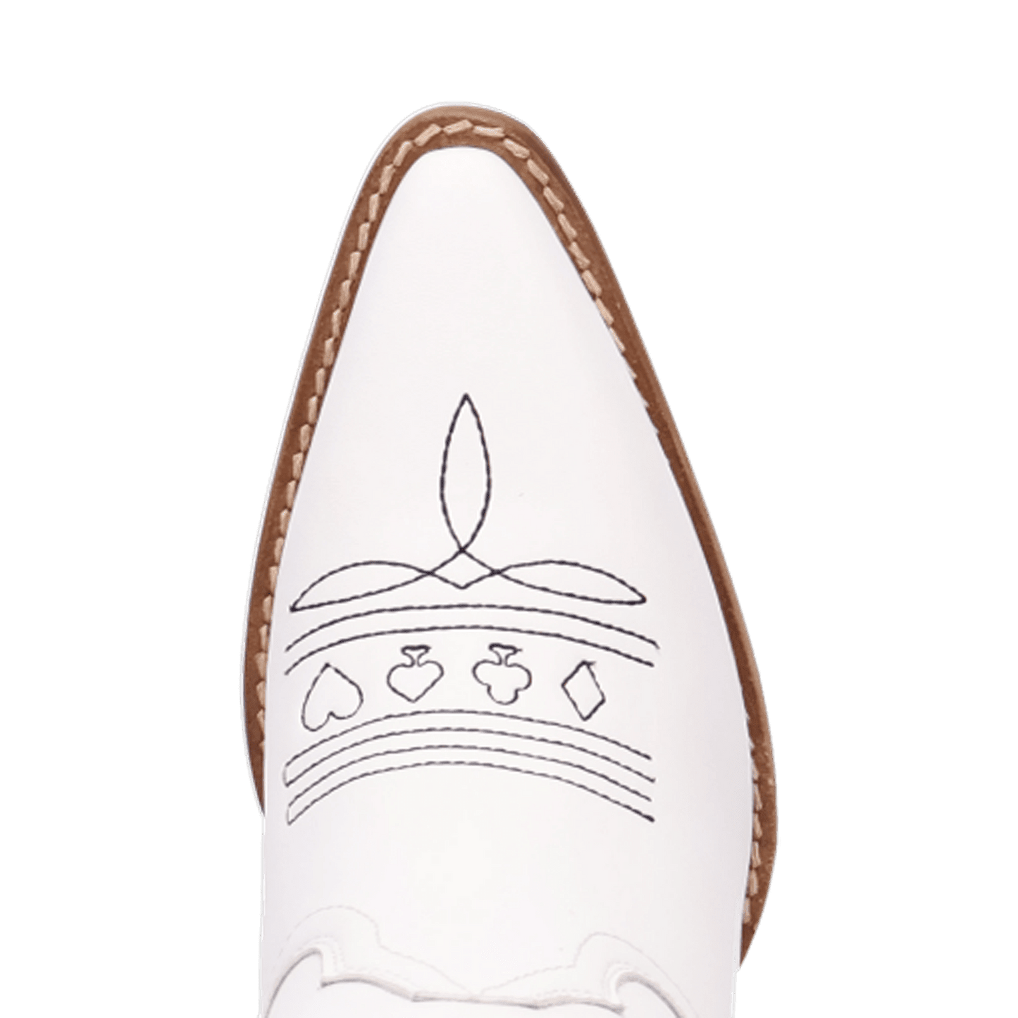 PRODUCT SHOT ACE OF SPADES LEATHER BOOT AT TOE ANGLE