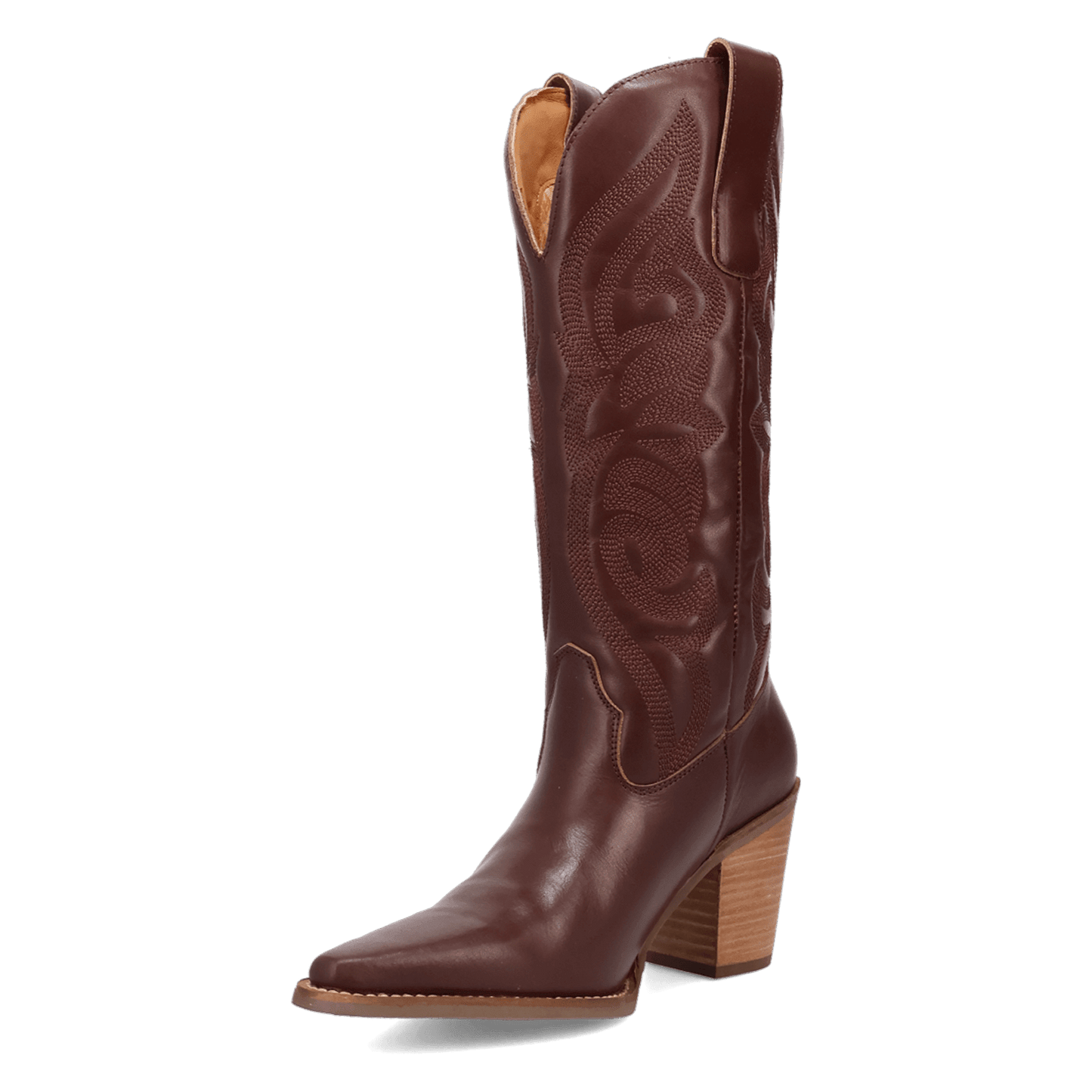 PRODUCT SHOT HENSLEY LEATHER BOOT AT 225 DEGREE ANGLE