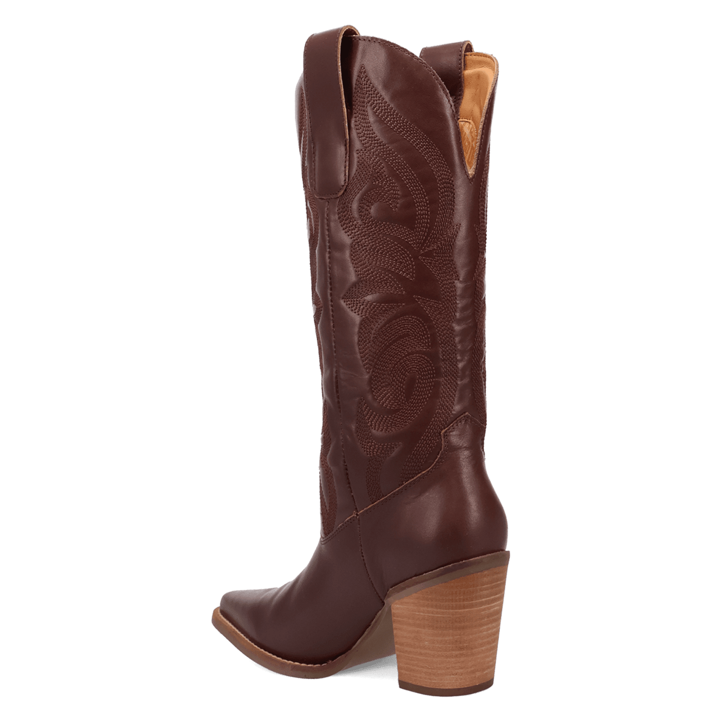 PRODUCT SHOT HENSLEY LEATHER BOOT AT 270 DEGREE ANGLE