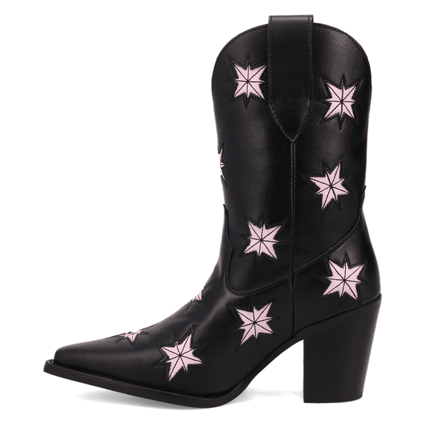 PRODUCT SHOT STARBURST LEATHER BOOT AT 135 DEGREE OUTSIDE ANGLE