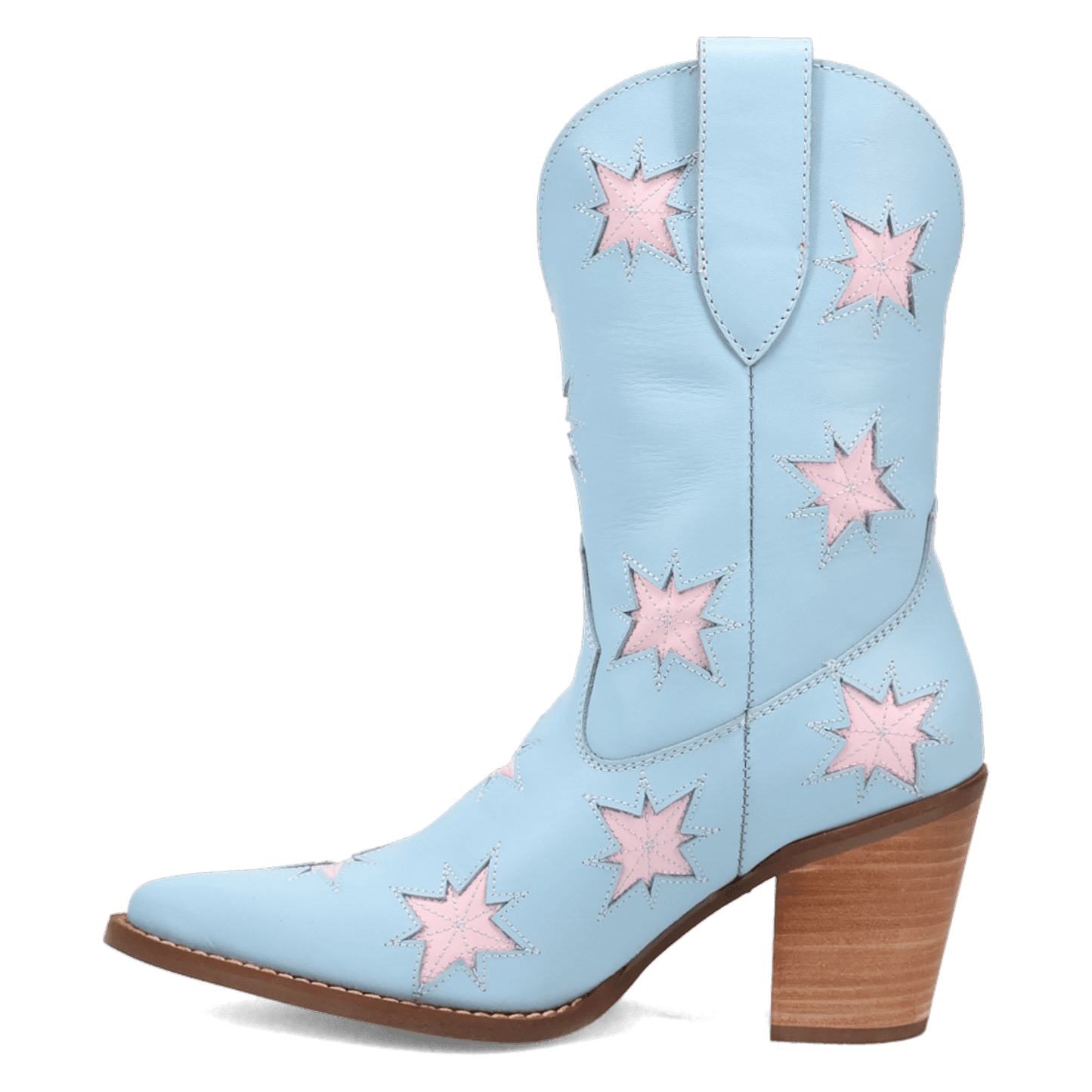 PRODUCT SHOT STARBURST LEATHER BOOT AT 135 DEGREE OUTSIDE ANGLE