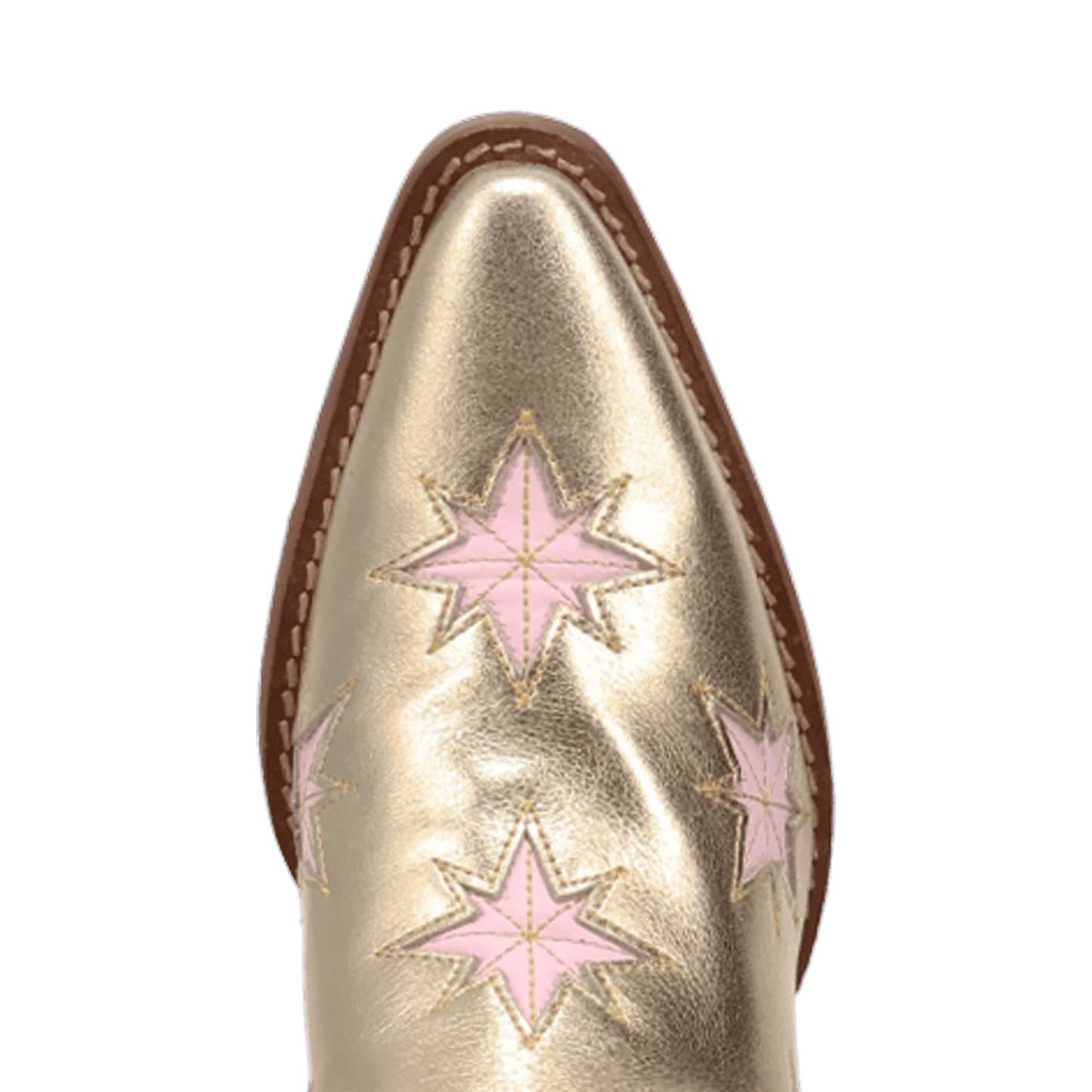 PRODUCT SHOT STARBURST LEATHER BOOT AT TOE ANGLE
