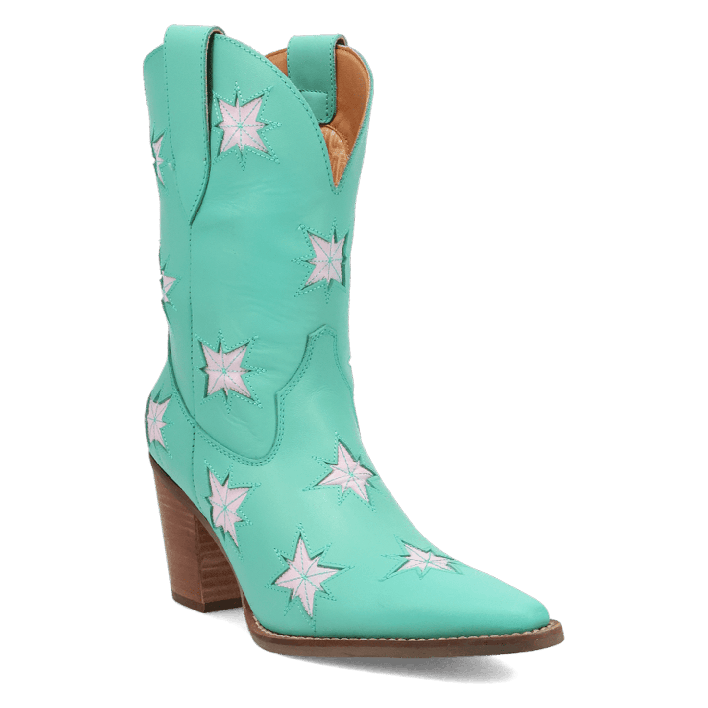 PRODUCT SHOT STARBURST LEATHER BOOT AT 45 DEGREE ANGLE