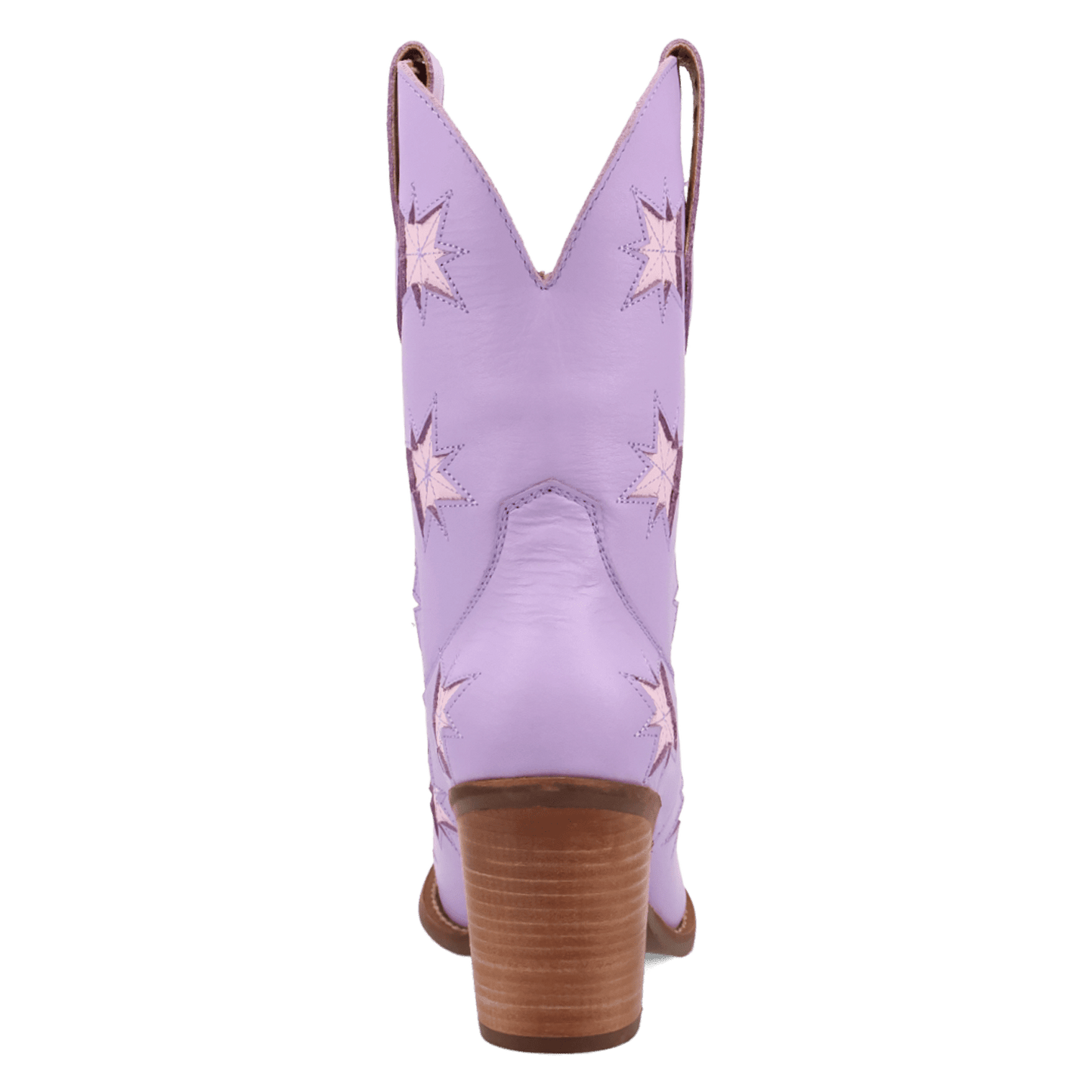 PRODUCT SHOT STARBURST LEATHER BOOT AT 180 DEGREE BACK ANGLE
