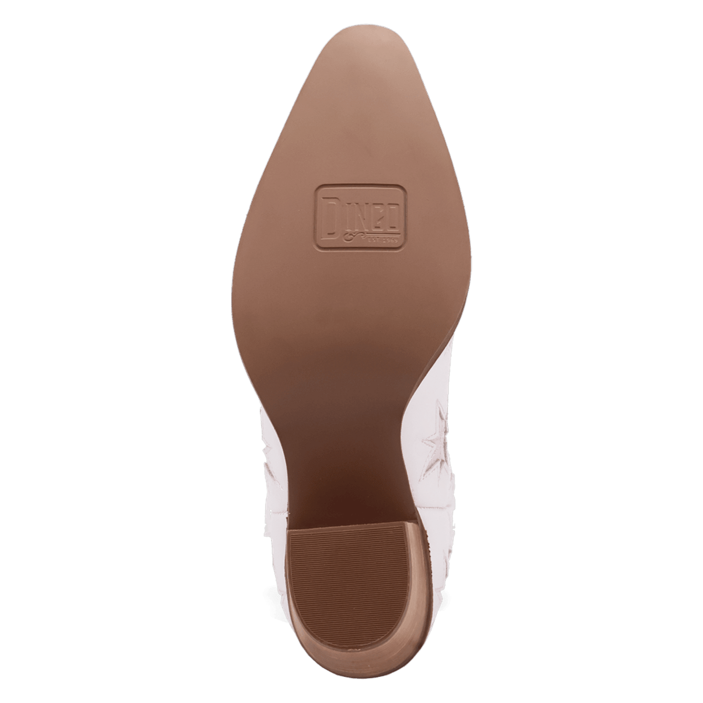 PRODUCT SHOT STARBURST LEATHER BOOT AT OUTSOLE ANGLE