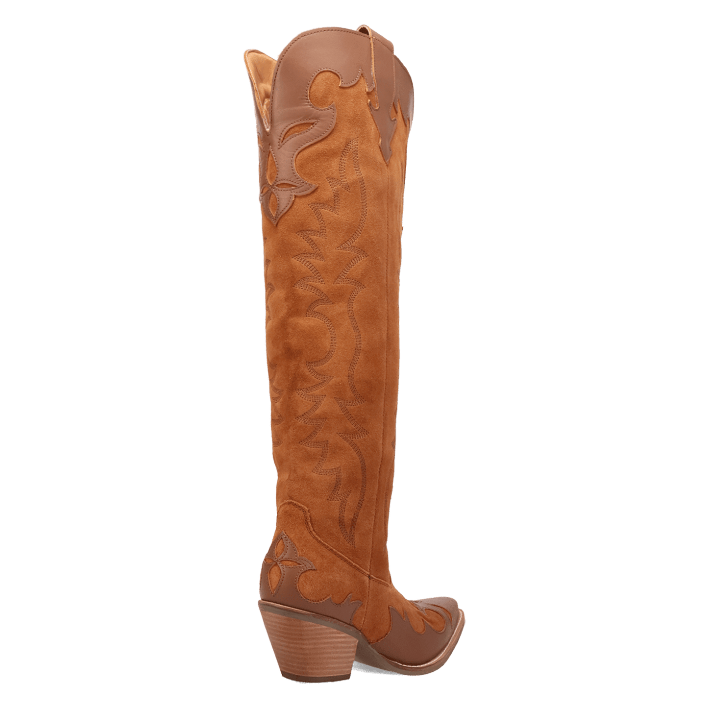 PRODUCT SHOT DRAMA QUEEN SUEDE BOOT AT 315 DEGREE ANGLE