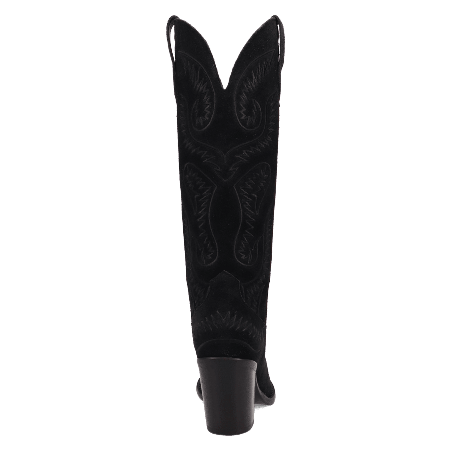 PRODUCT SHOT EVITA LEATHER BOOT AT 180 DEGREE BACK ANGLE