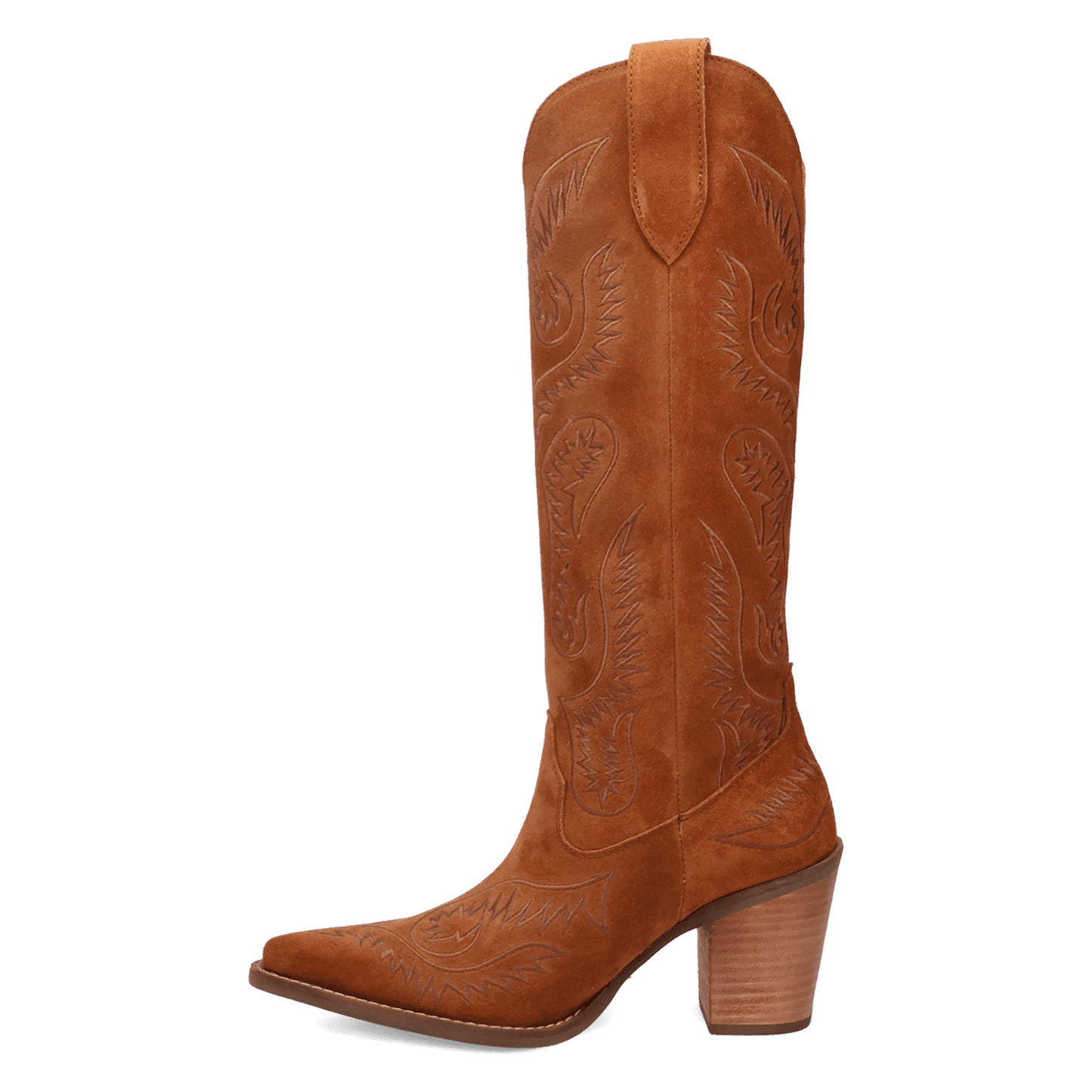 PRODUCT SHOT EVITA LEATHER BOOT AT 135 DEGREE OUTSIDE ANGLE