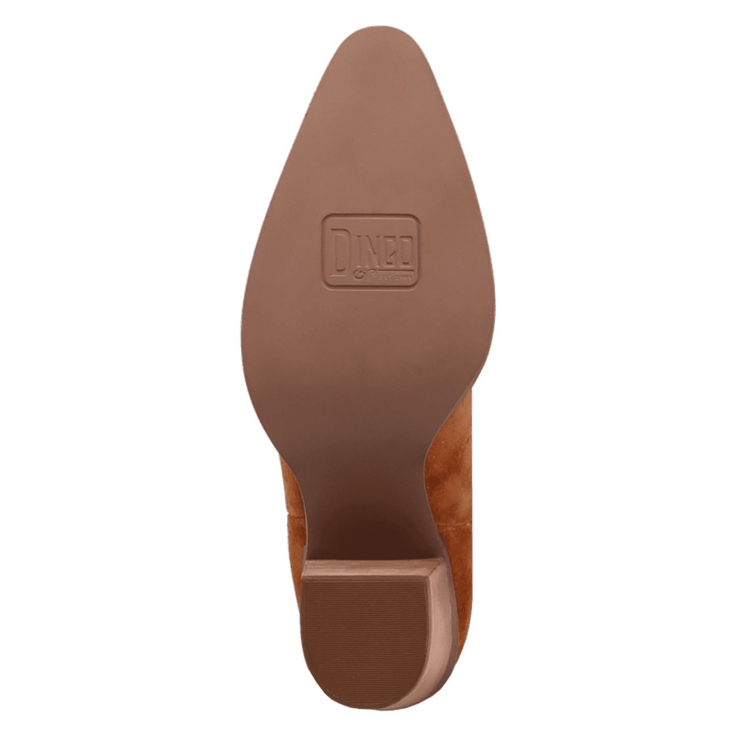 PRODUCT SHOT EVITA LEATHER BOOT AT OUTSOLE ANGLE