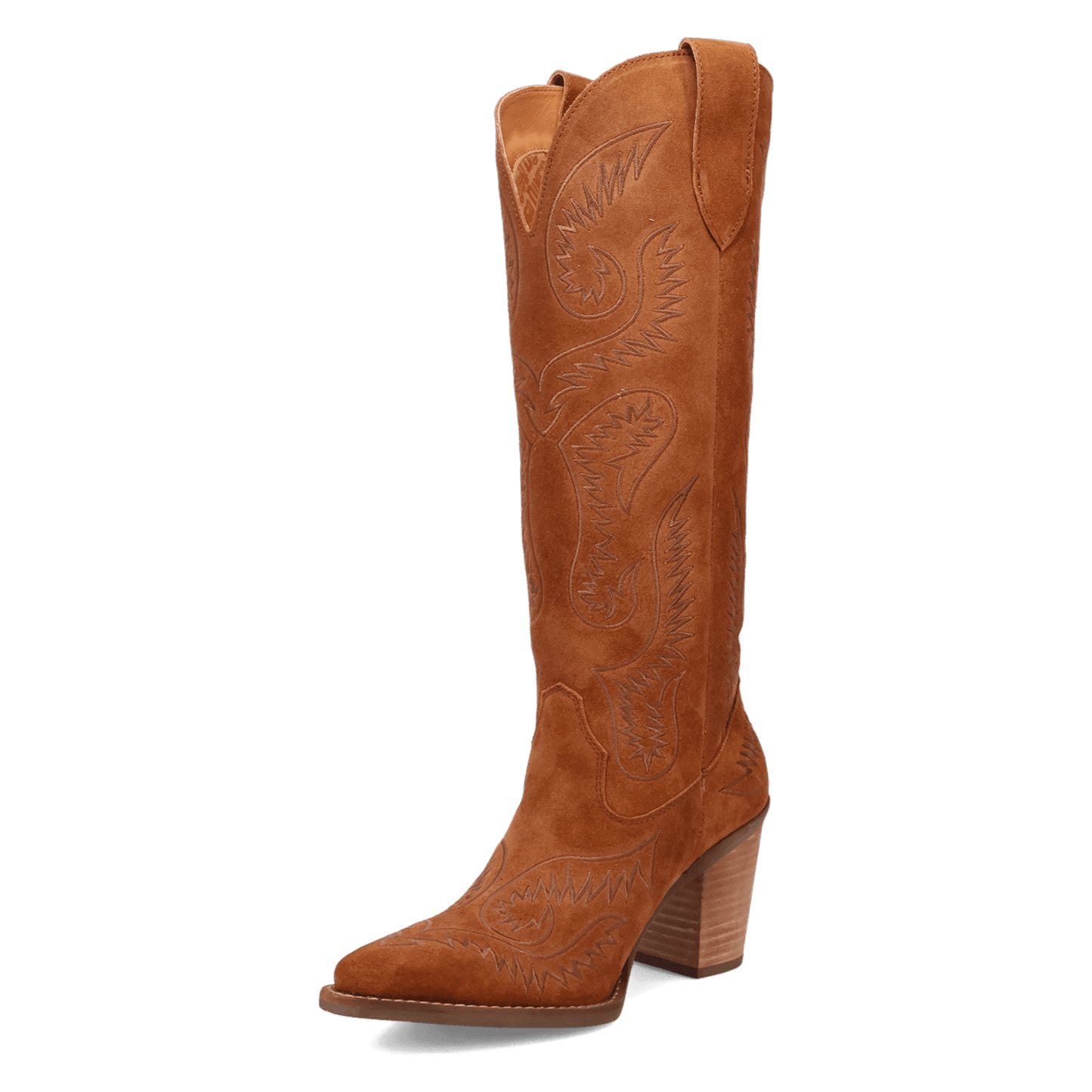 PRODUCT SHOT EVITA LEATHER BOOT AT 225 DEGREE ANGLE