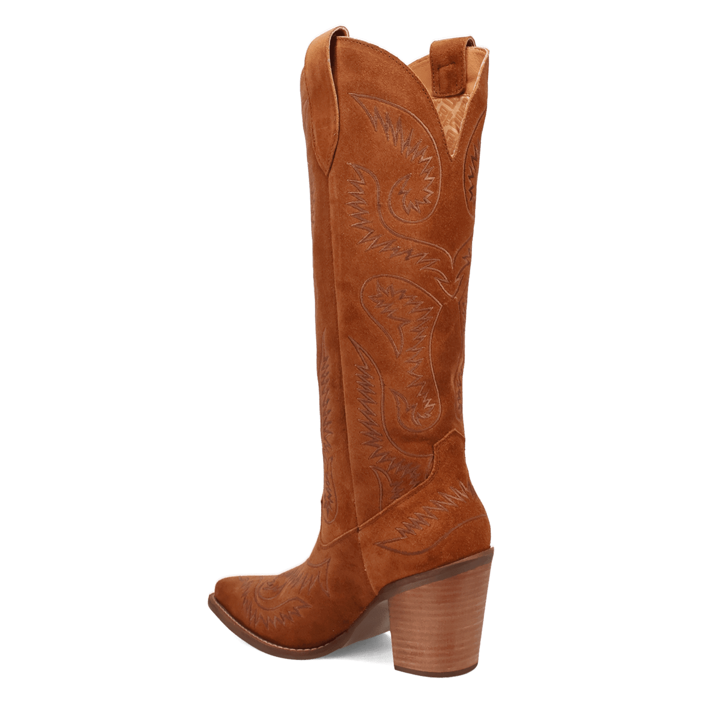 PRODUCT SHOT EVITA LEATHER BOOT AT 270 DEGREE ANGLE
