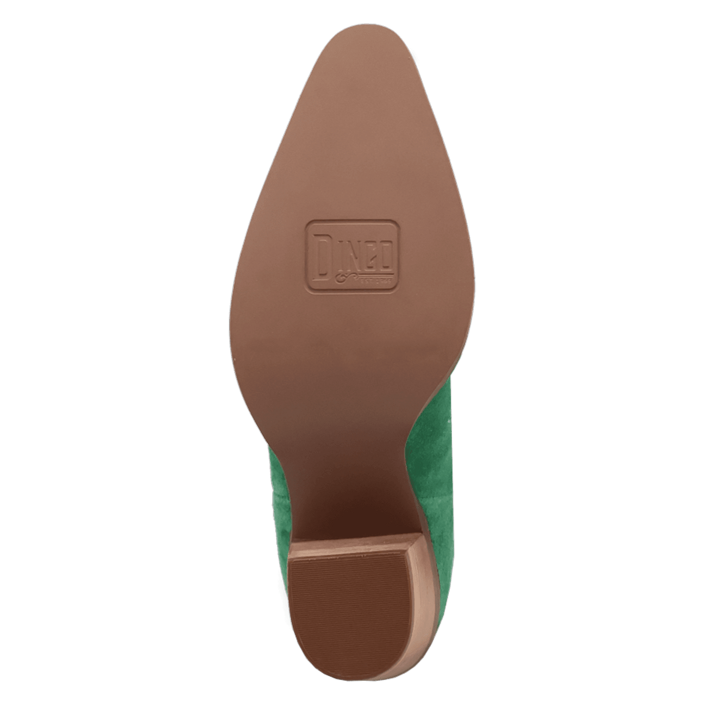 PRODUCT SHOT EVITA LEATHER BOOT AT OUTSOLE ANGLE