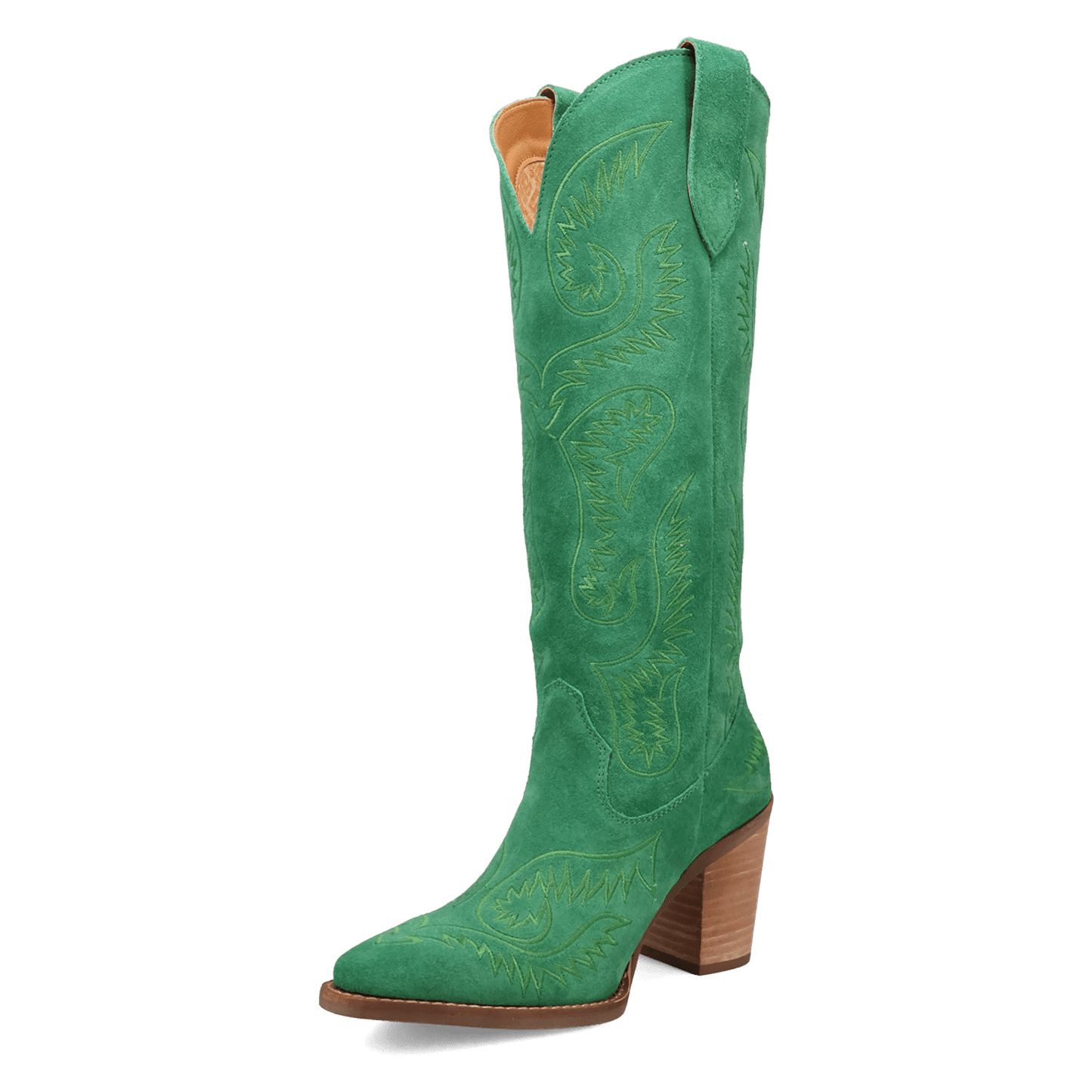 PRODUCT SHOT EVITA LEATHER BOOT AT 225 DEGREE ANGLE