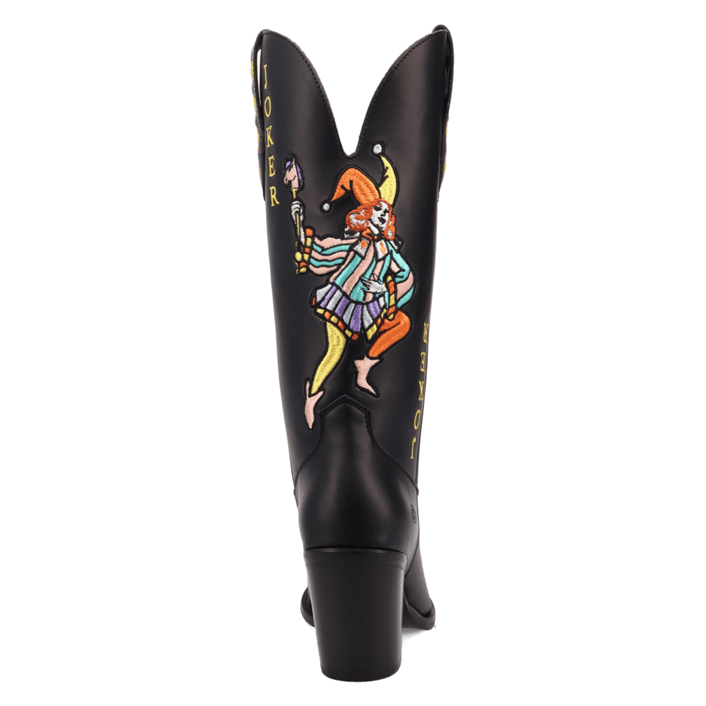 PRODUCT SHOT JOKER LEATHER BOOT AT 180 DEGREE BACK ANGLE