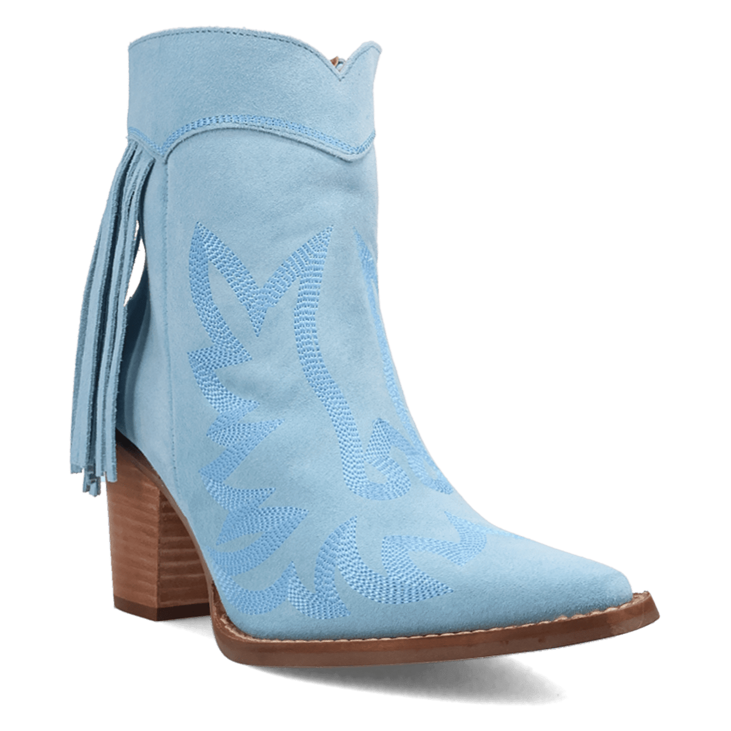 PRODUCT SHOT WILD SAGE LEATHER BOOTIE AT 45 DEGREE ANGLE