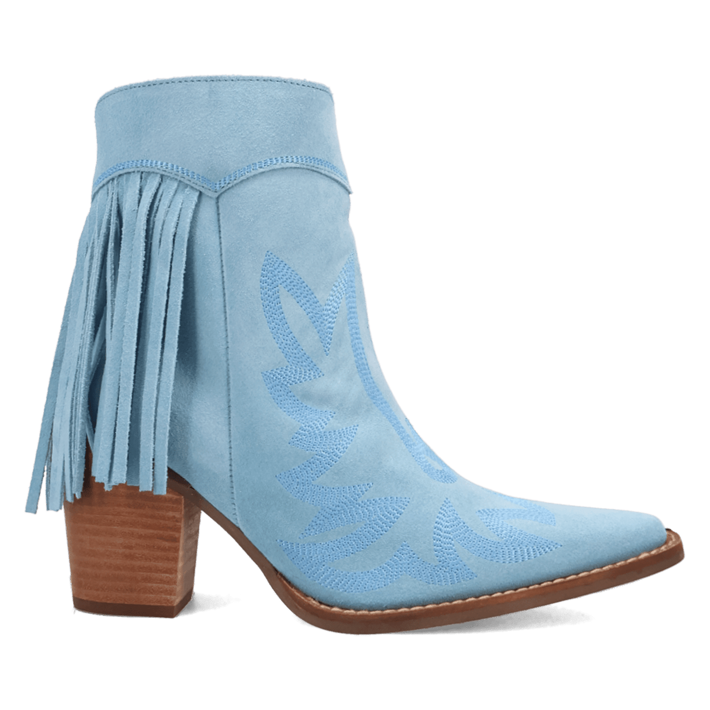 PRODUCT SHOT WILD SAGE LEATHER BOOTIE AT 90 DEGREE INSIDE ANGLE