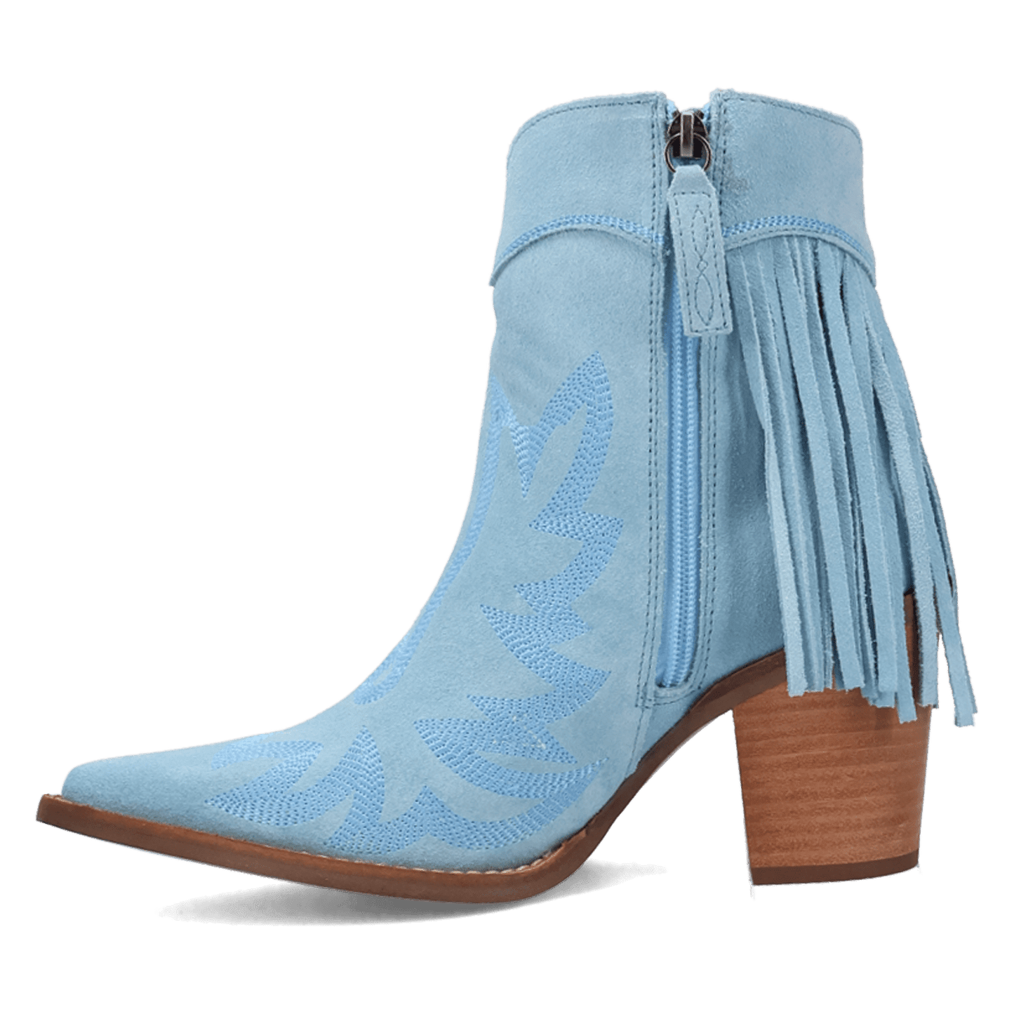 PRODUCT SHOT WILD SAGE LEATHER BOOTIE AT 135 DEGREE OUTSIDE ANGLE