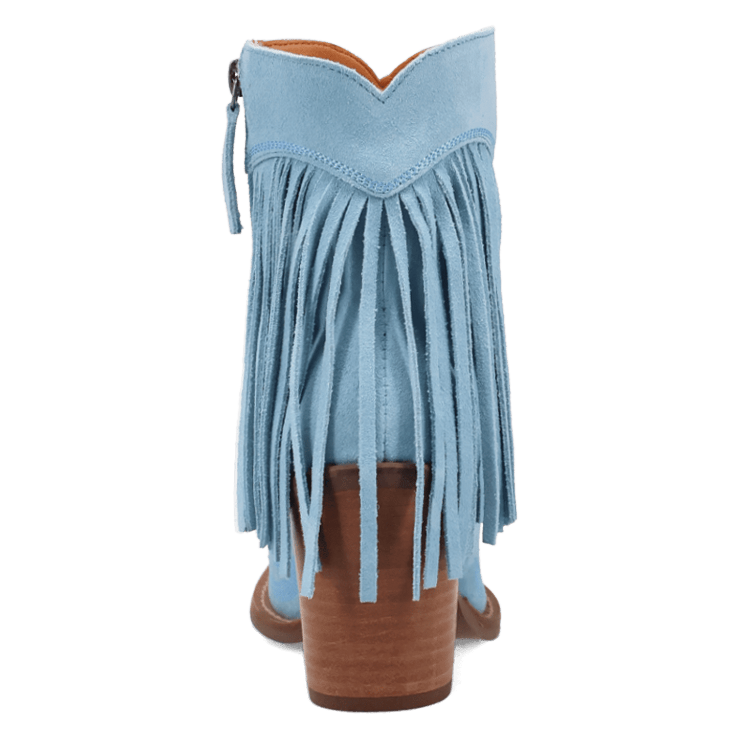 PRODUCT SHOT WILD SAGE LEATHER BOOTIE AT 180 DEGREE BACK ANGLE