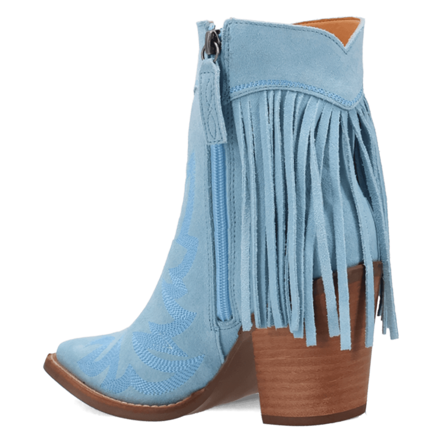 PRODUCT SHOT WILD SAGE LEATHER BOOTIE AT 270 DEGREE ANGLE
