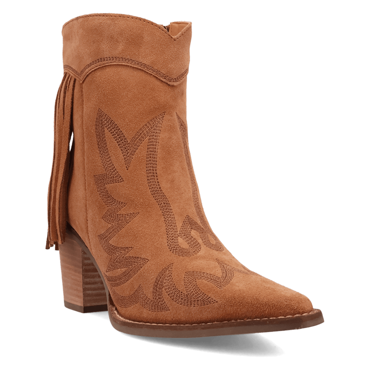 PRODUCT SHOT WILD SAGE LEATHER BOOTIE AT 45 DEGREE ANGLE
