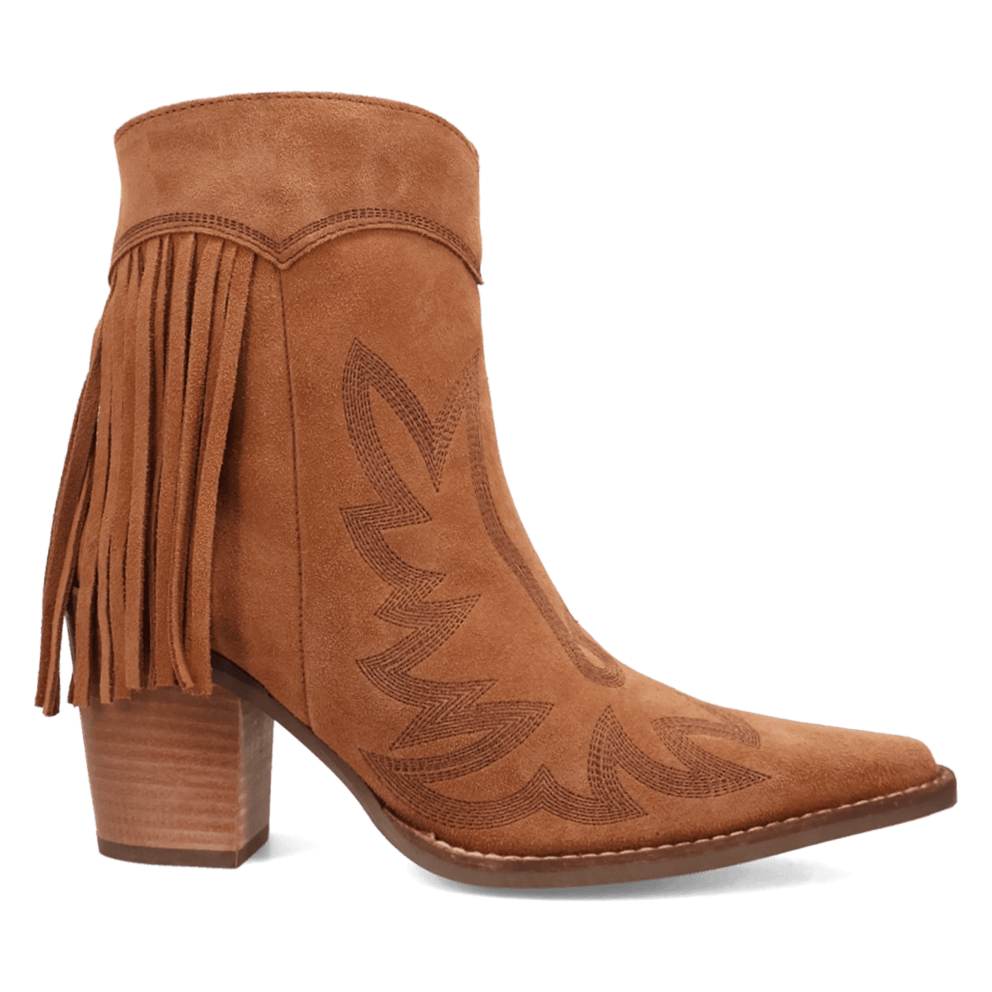 PRODUCT SHOT WILD SAGE LEATHER BOOTIE AT 90 DEGREE INSIDE ANGLE