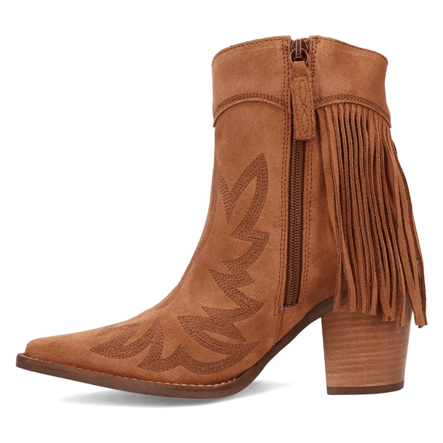 PRODUCT SHOT WILD SAGE LEATHER BOOTIE AT 135 DEGREE OUTSIDE ANGLE