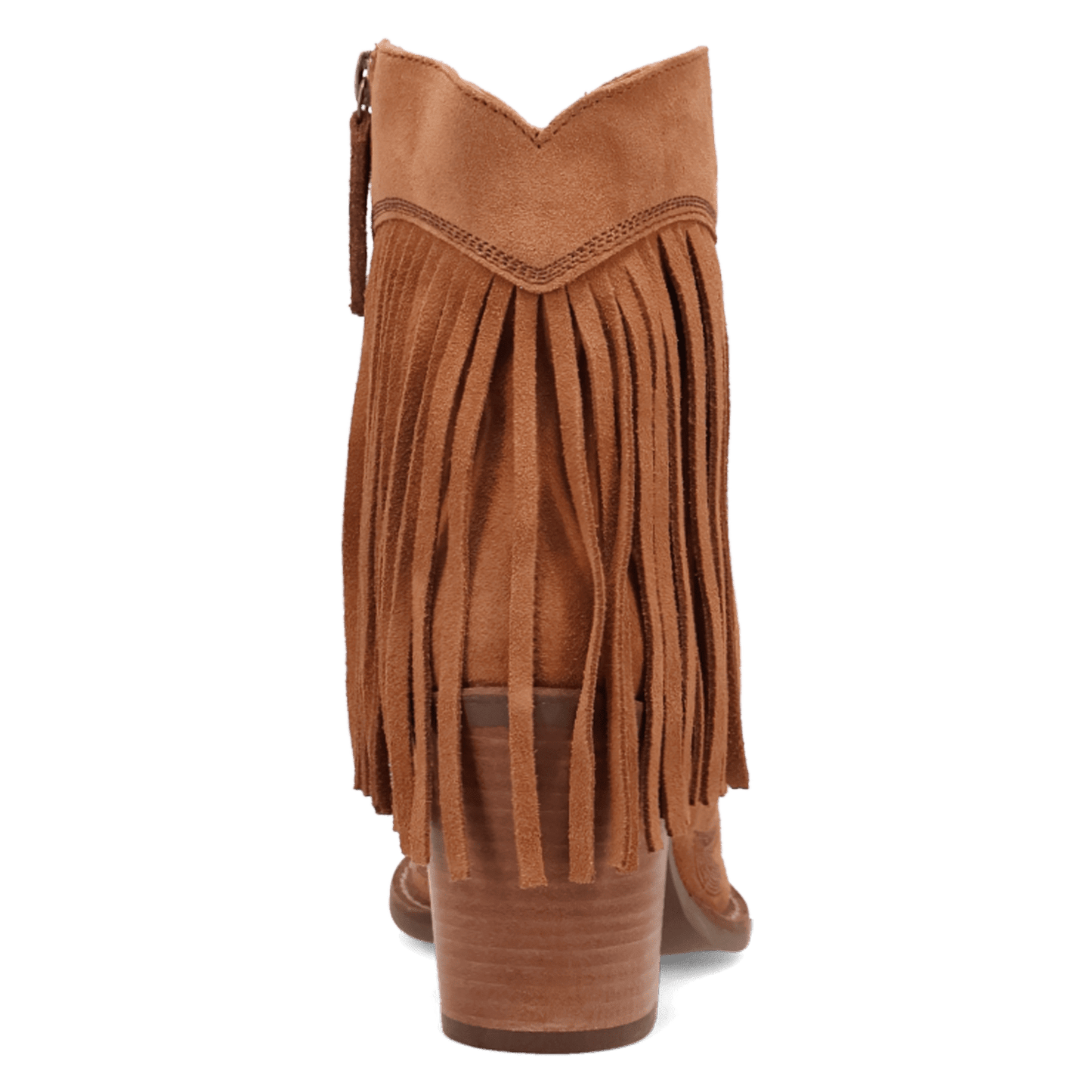 PRODUCT SHOT WILD SAGE LEATHER BOOTIE AT 180 DEGREE BACK ANGLE