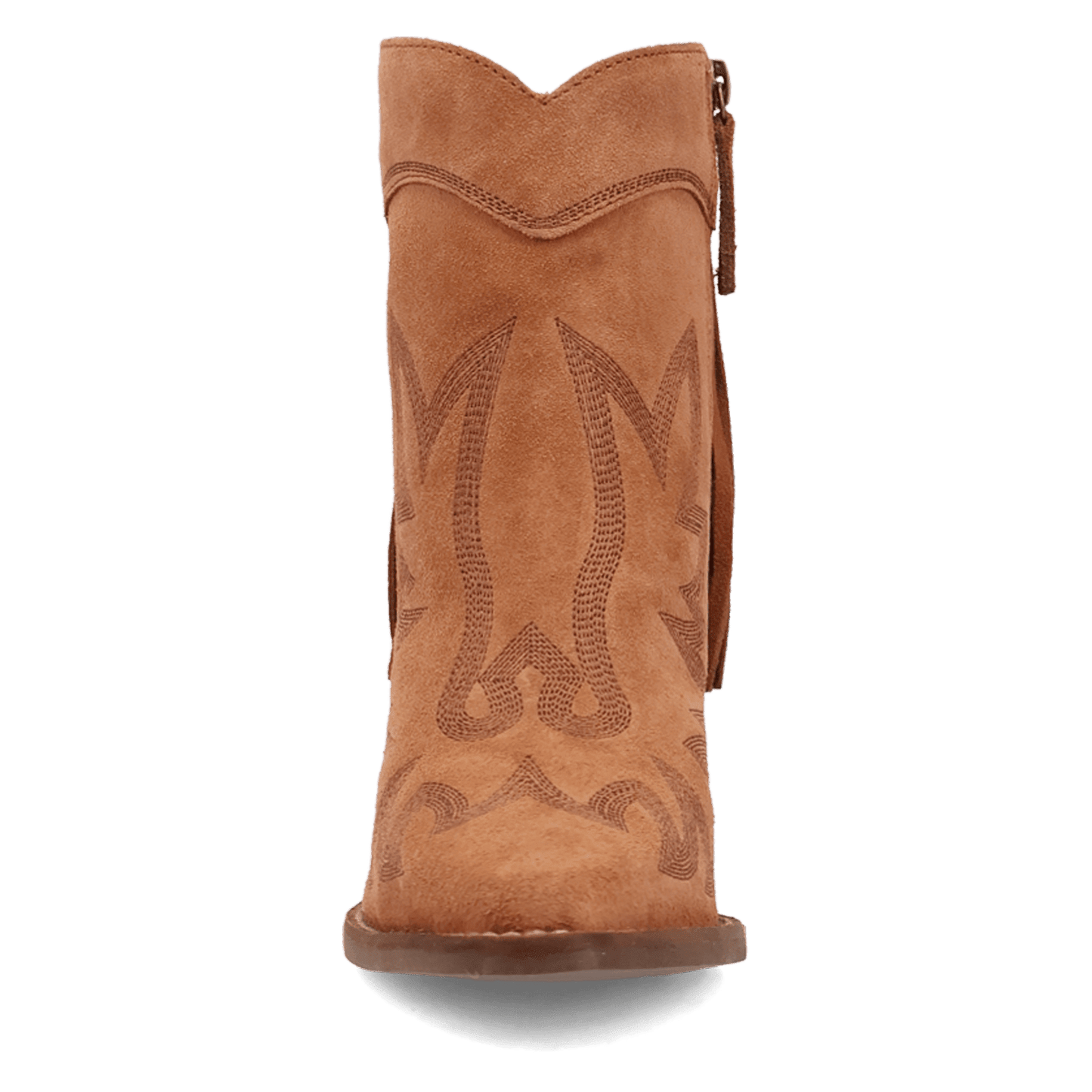 PRODUCT SHOT WILD SAGE LEATHER BOOTIE AT FRONT ANGLE