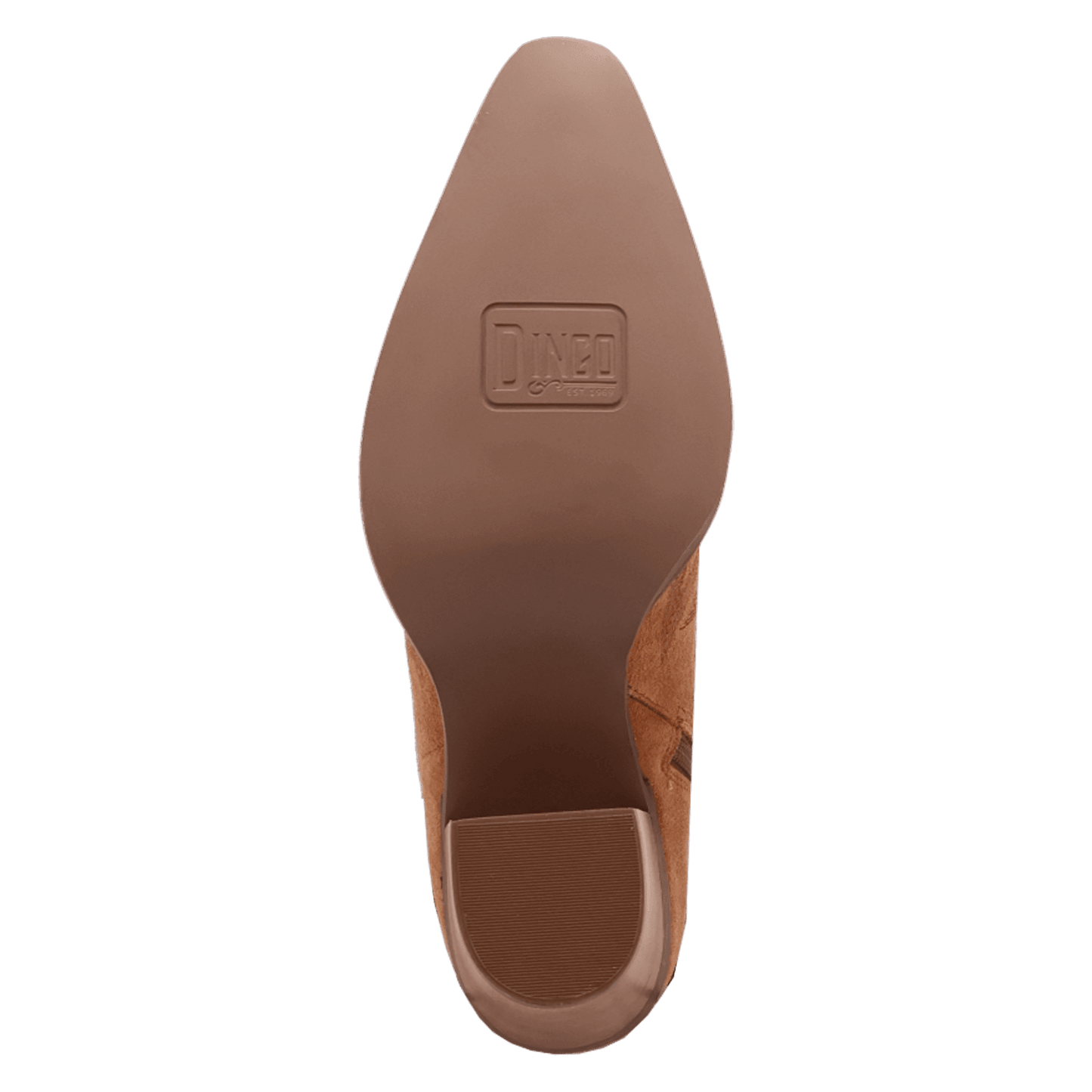 PRODUCT SHOT WILD SAGE LEATHER BOOTIE AT OUTSOLE ANGLE