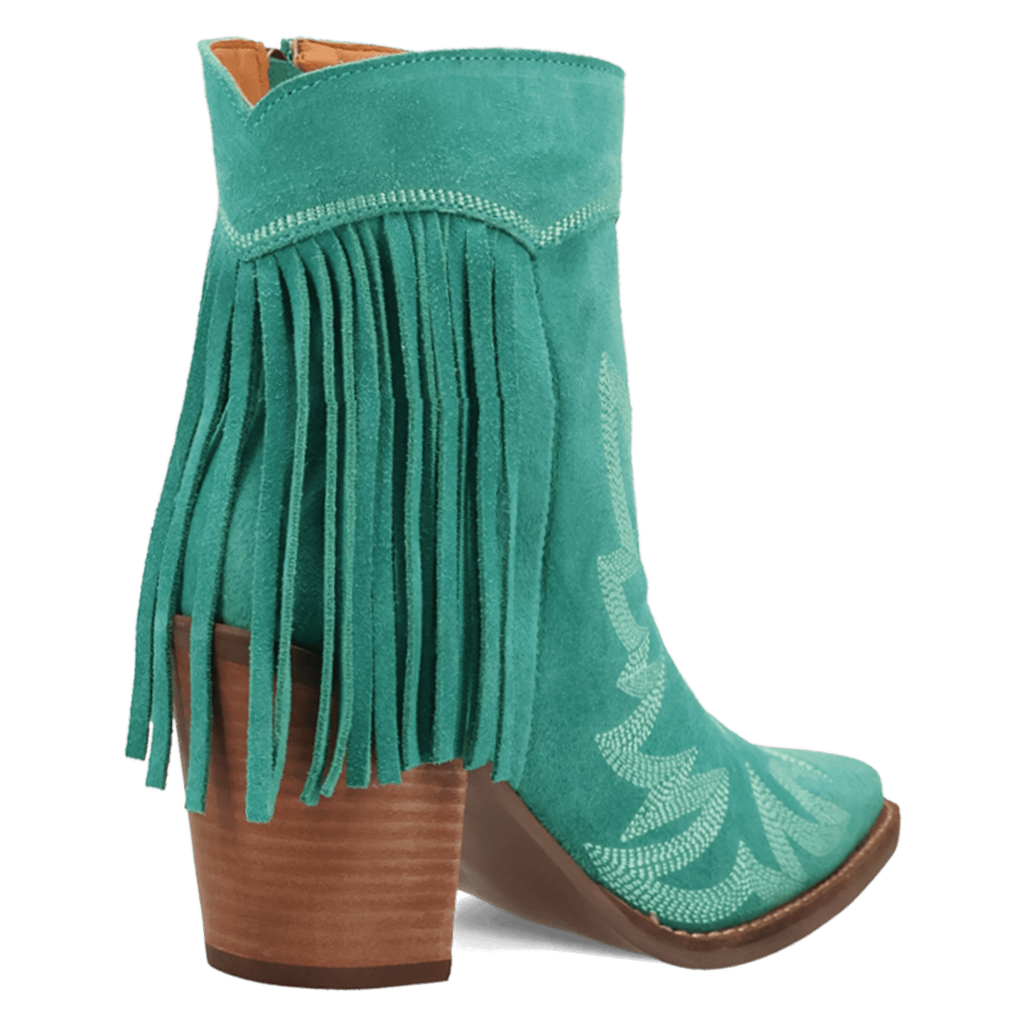 PRODUCT SHOT WILD SAGE LEATHER BOOTIE AT 315 DEGREE ANGLE