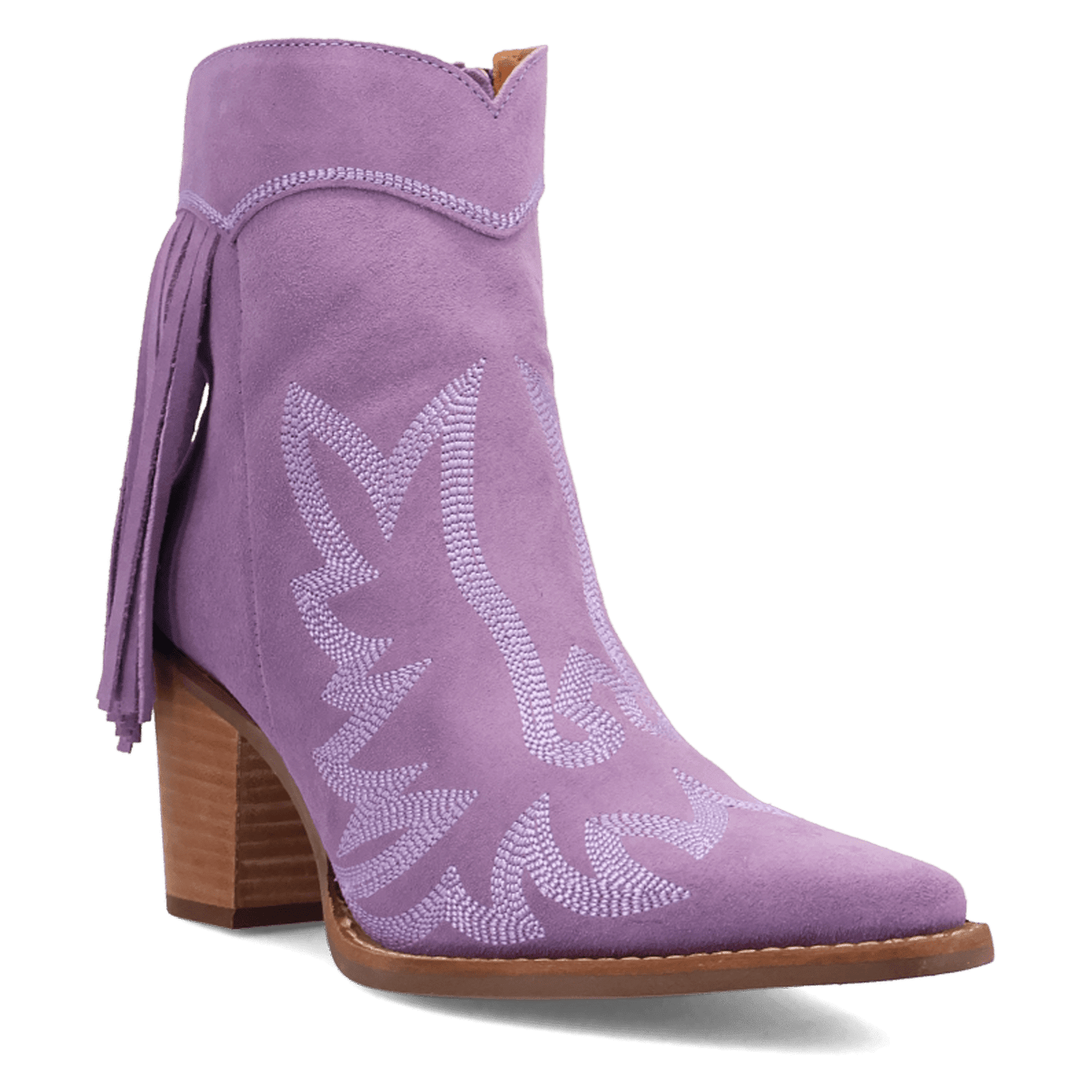 PRODUCT SHOT WILD SAGE LEATHER BOOTIE AT 45 DEGREE ANGLE