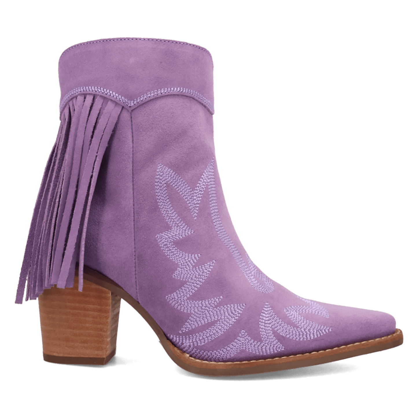 PRODUCT SHOT WILD SAGE LEATHER BOOTIE AT 90 DEGREE INSIDE ANGLE