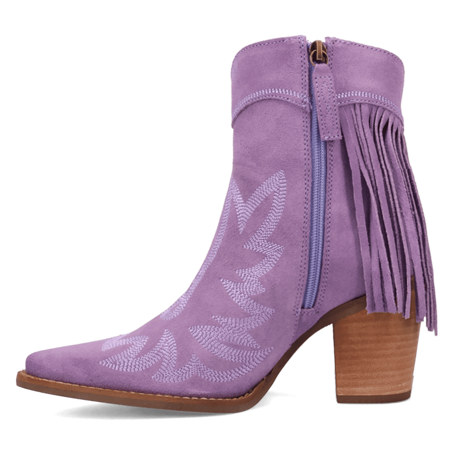 PRODUCT SHOT WILD SAGE LEATHER BOOTIE AT 135 DEGREE OUTSIDE ANGLE