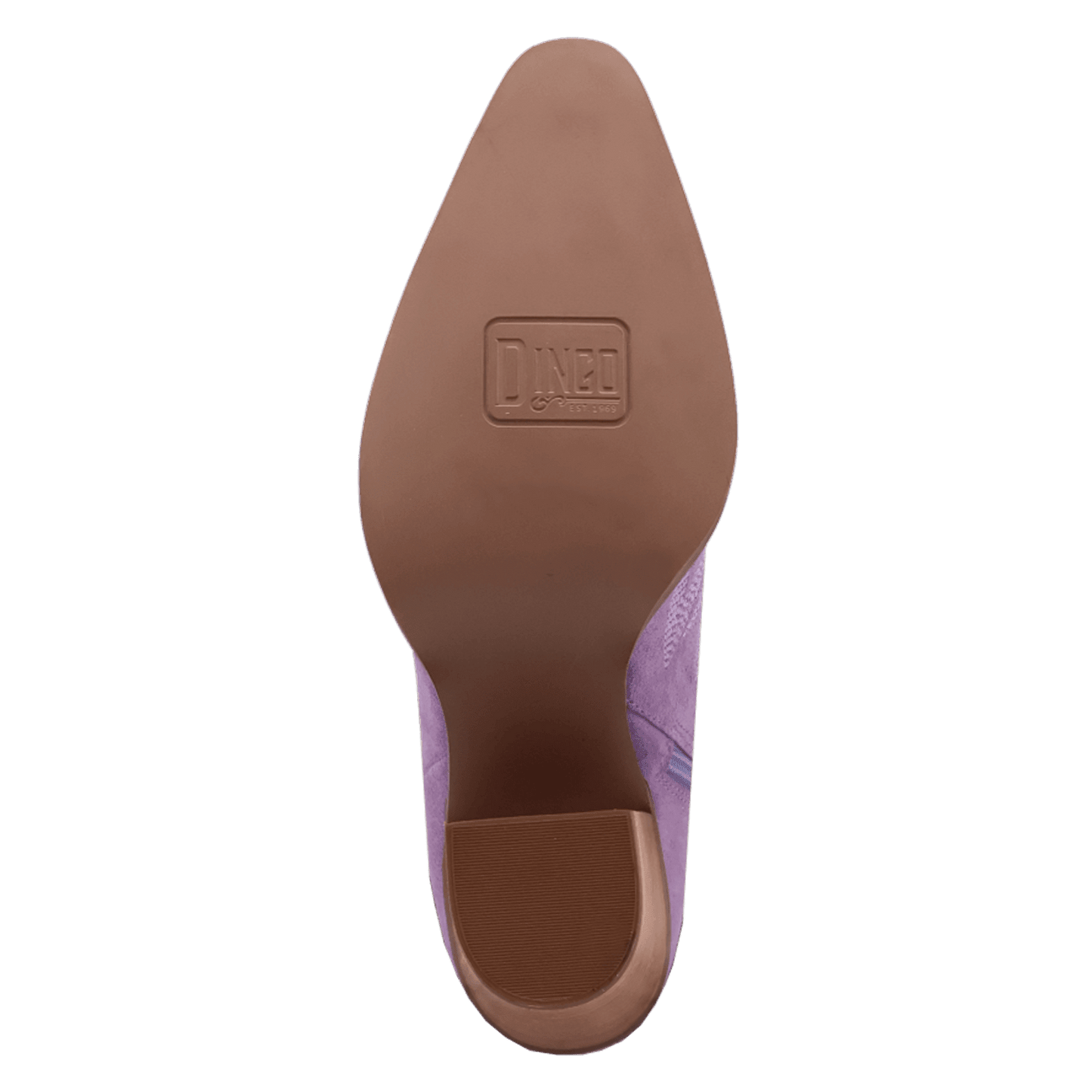 PRODUCT SHOT WILD SAGE LEATHER BOOTIE AT OUTSOLE ANGLE