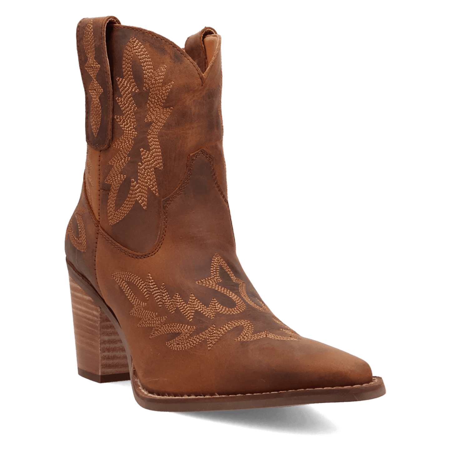 PRODUCT SHOT ROCKY TOP LEATHER BOOTIE AT 45 DEGREE ANGLE