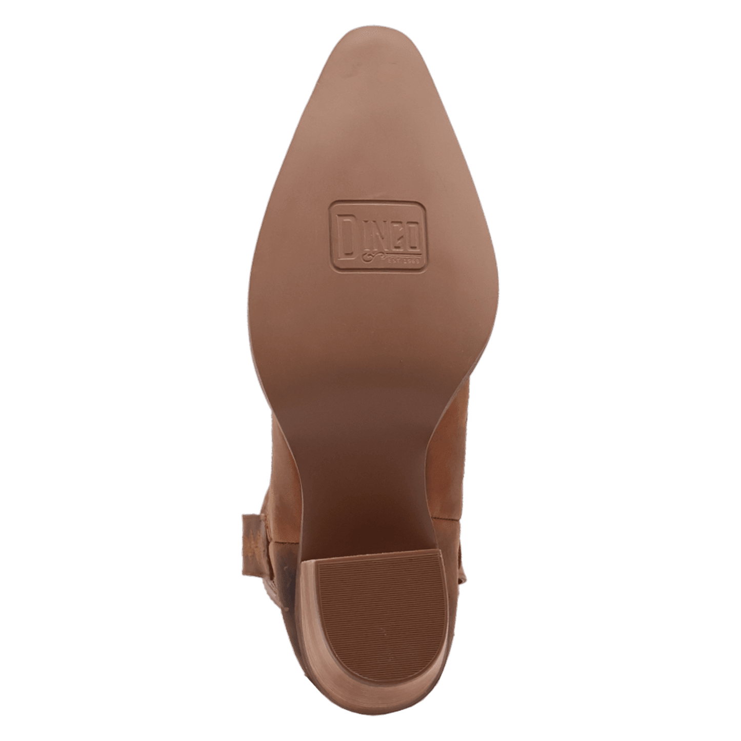 PRODUCT SHOT ROCKY TOP LEATHER BOOTIE AT OUTSOLE ANGLE