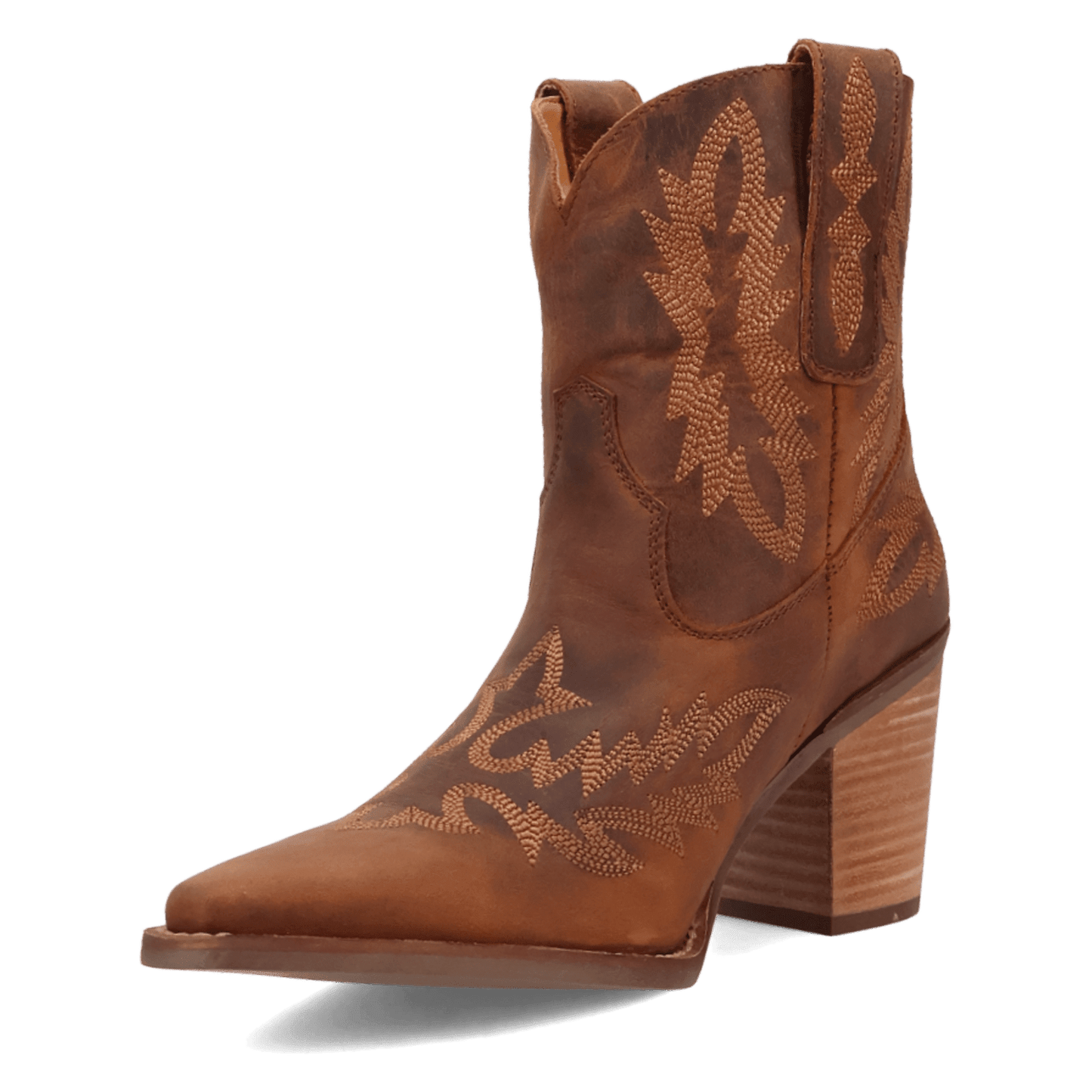 PRODUCT SHOT ROCKY TOP LEATHER BOOTIE AT 225 DEGREE ANGLE