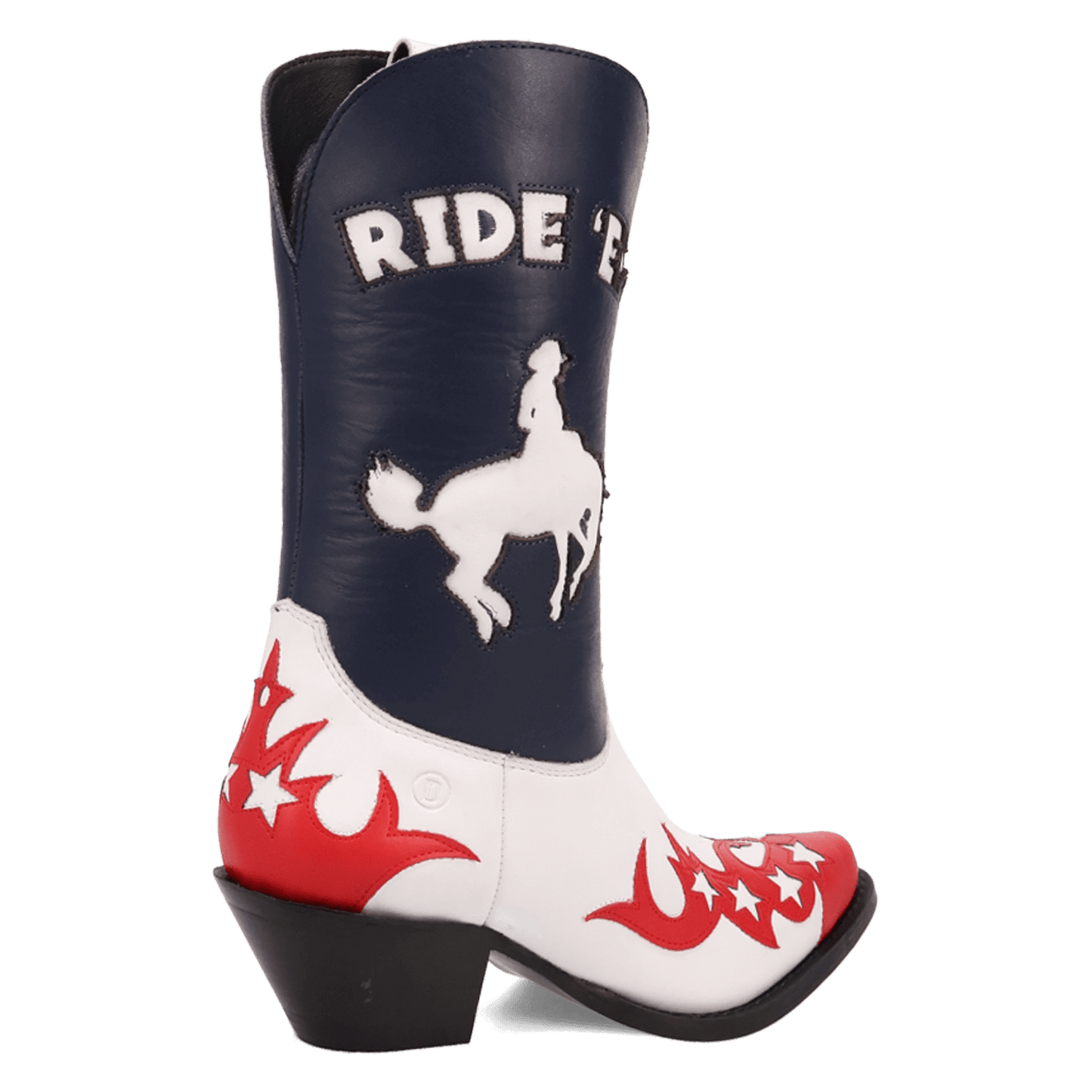 PRODUCT SHOT COWGIRL LEATHER BOOT AT 315 DEGREE ANGLE