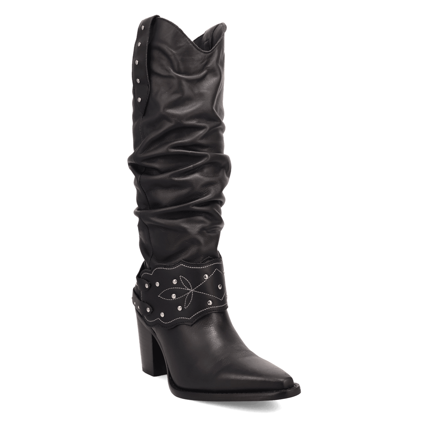 PRODUCT SHOT GRIT N' GRACE LEATHER BOOT AT 45 DEGREE ANGLE