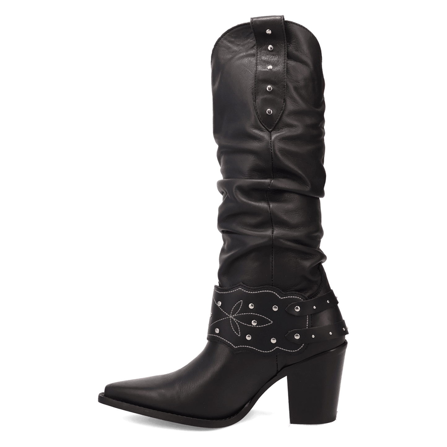 PRODUCT SHOT GRIT N' GRACE LEATHER BOOT AT 135 DEGREE OUTSIDE ANGLE